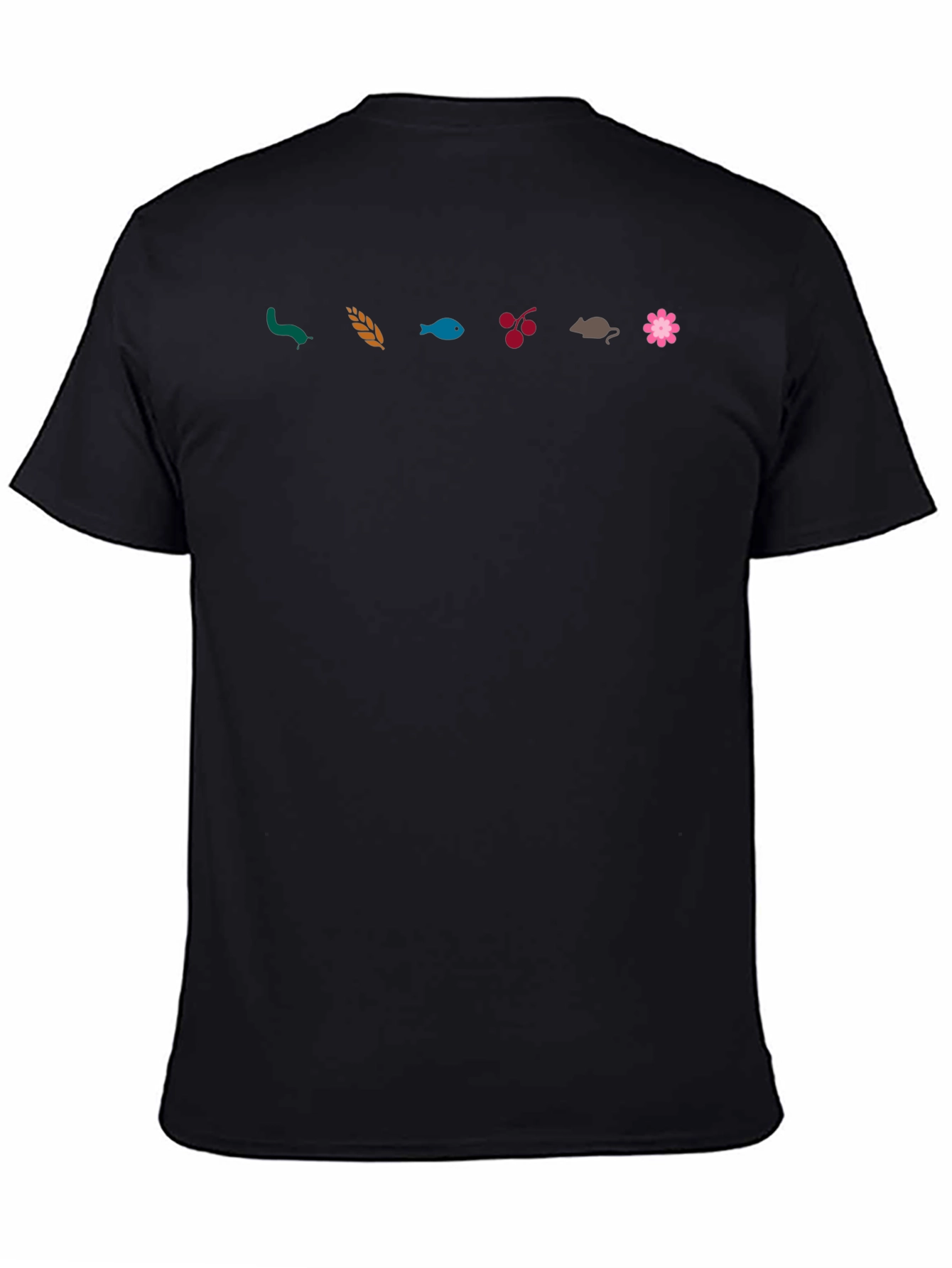 Black Nature-Themed Graphic T-Shirt - Black view 4