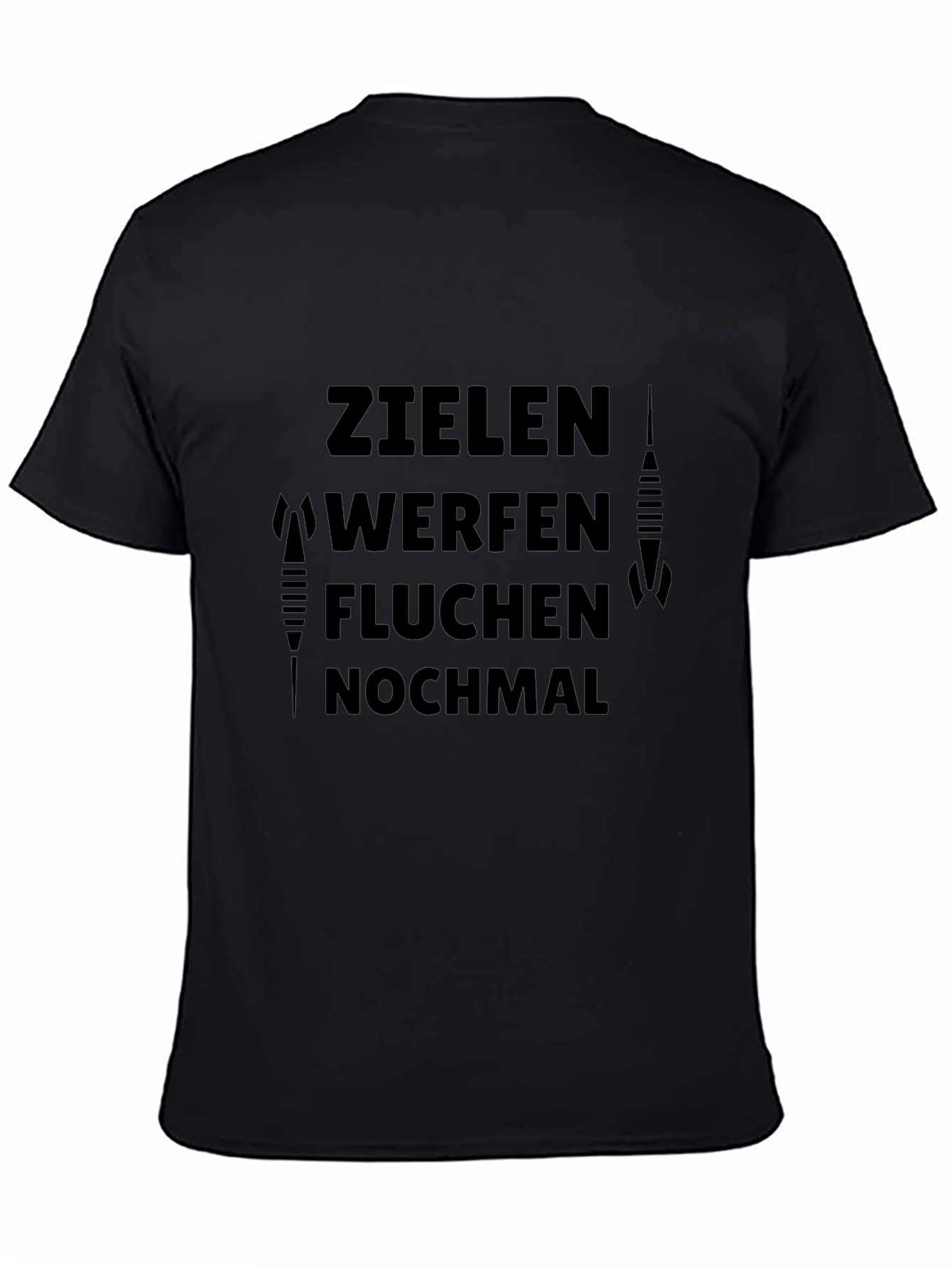 Black Zielgen Werfen Fluchen Nochmal Dart T-Shirt view 4