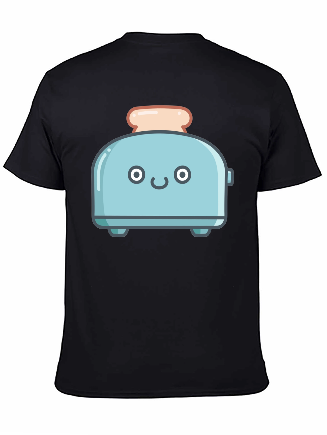 Black Cute Toaster Graphic T-Shirt view 4