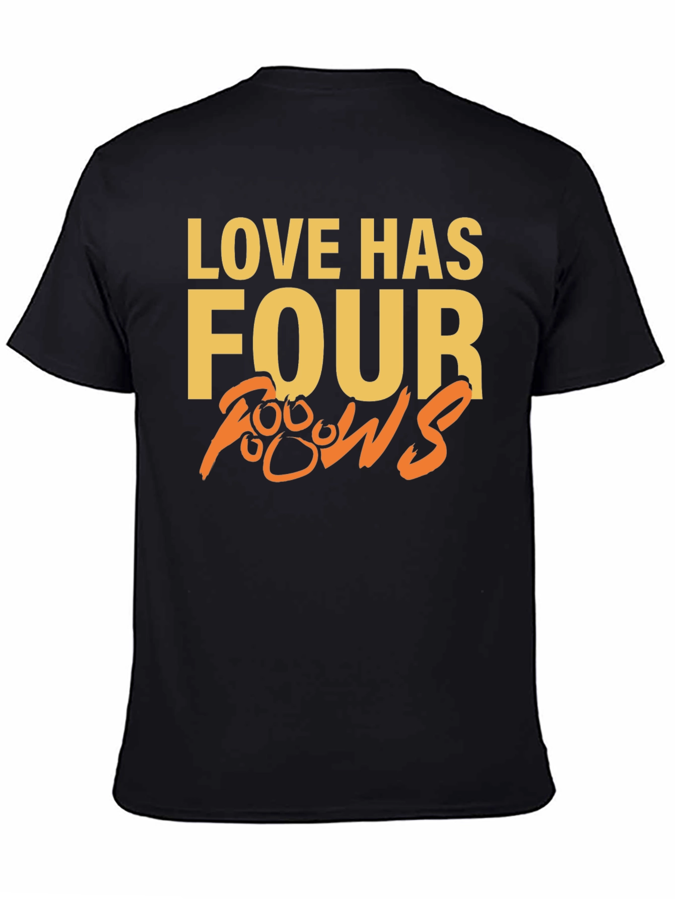 Black Love Has Four Paws Graphic T-Shirt view 4