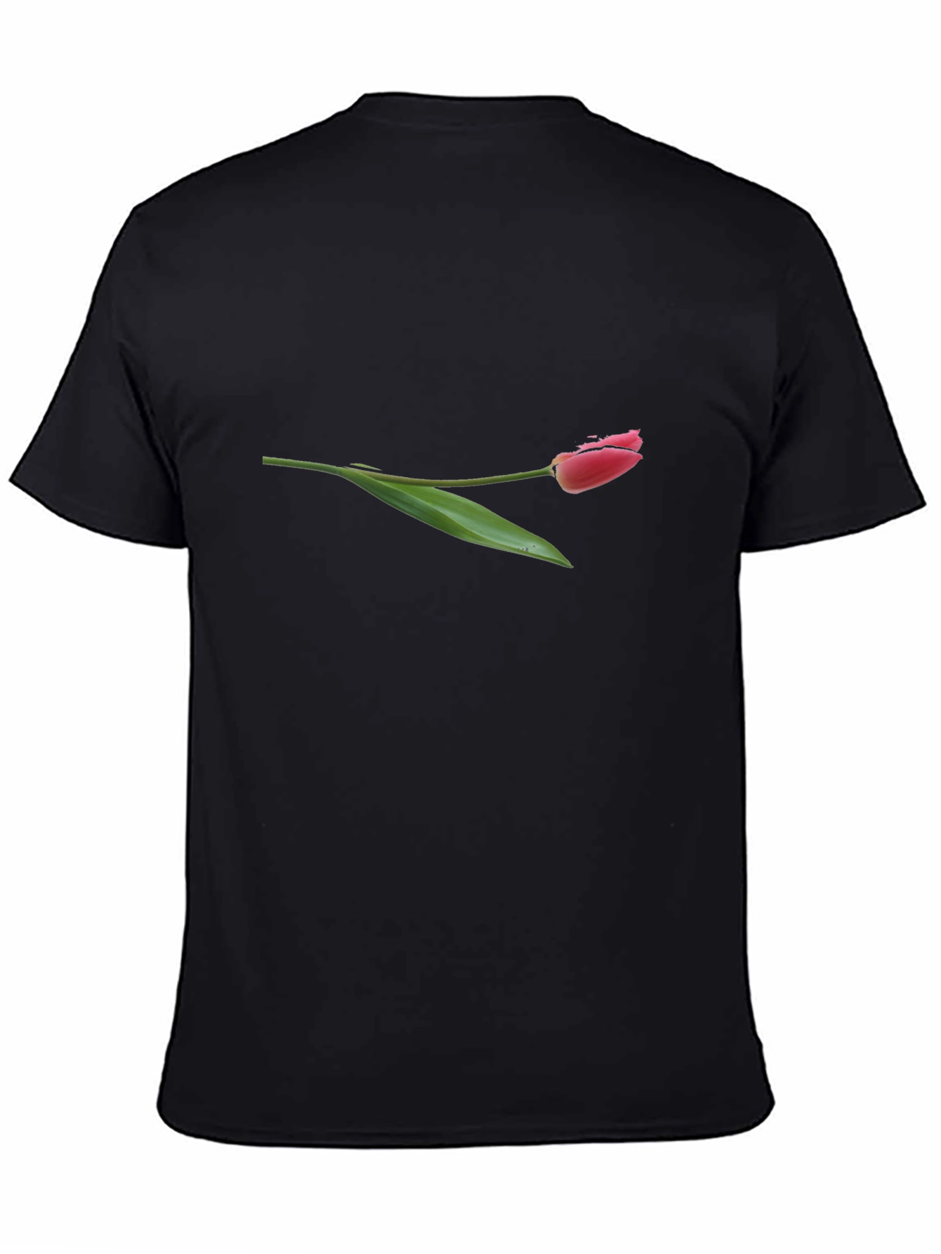Black Black Tulip Graphic Tee - Stylish & Comfortable view 4