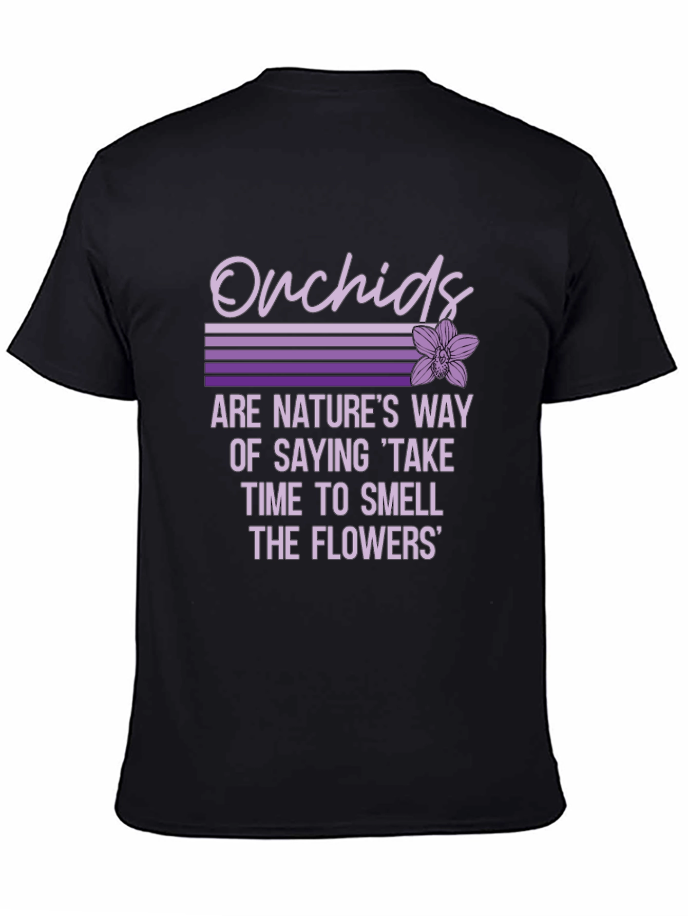 Black Orchids Nature's Way Graphic T-Shirt view 4