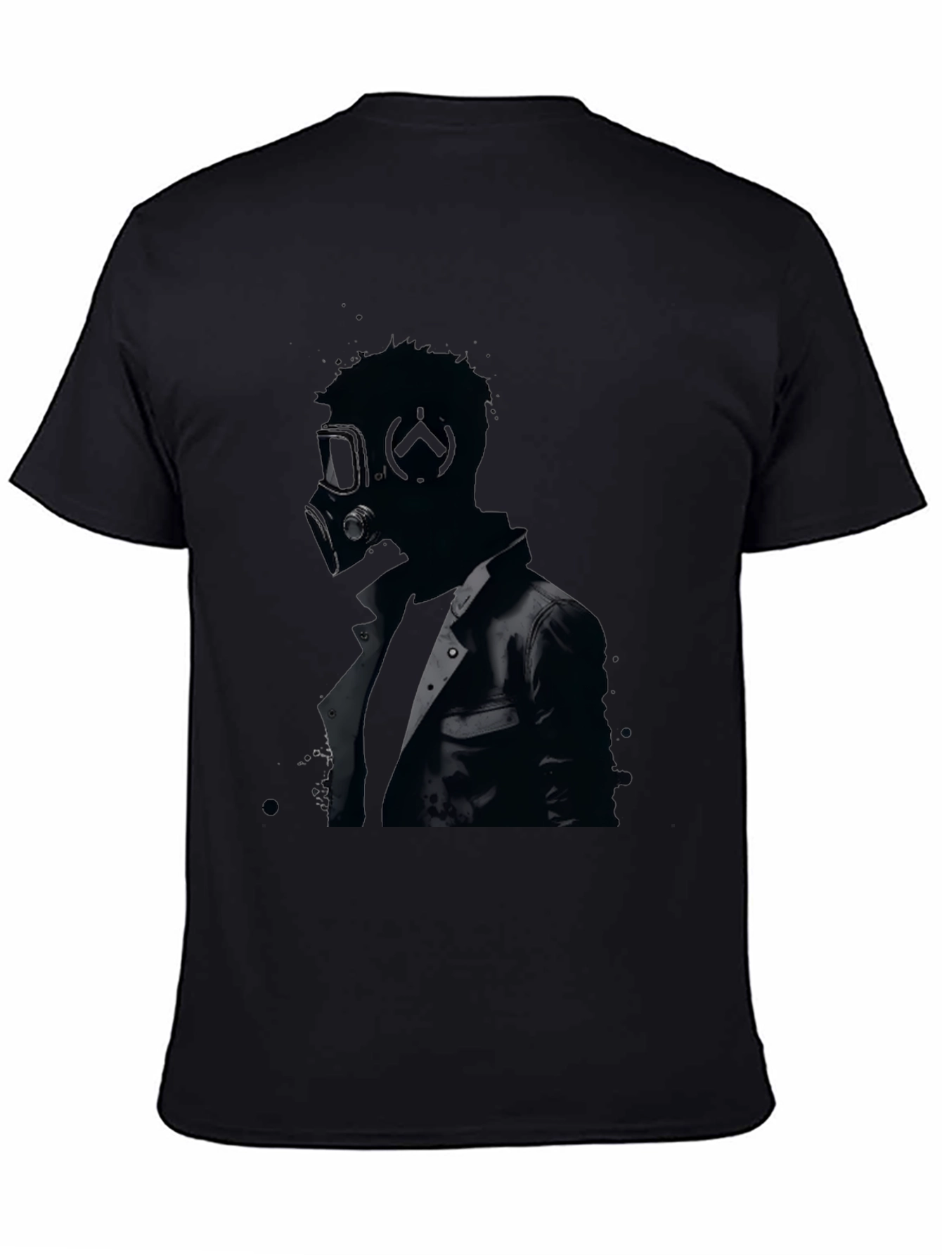 Black Gas Mask Graphic Tee - Men's Black T-Shirt view 4