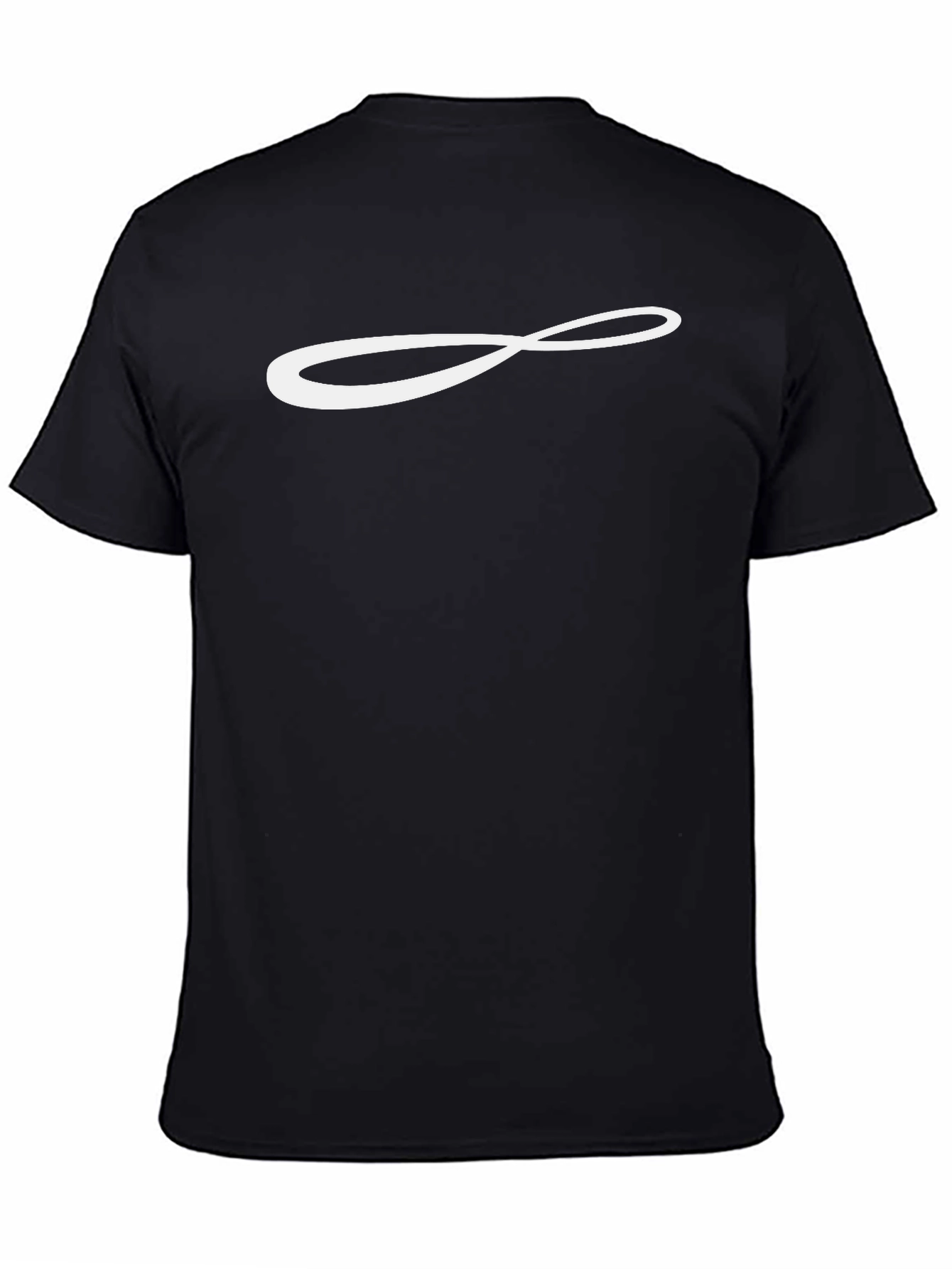 Black Black T-Shirt with Infinity Symbol Graphic Print view 4