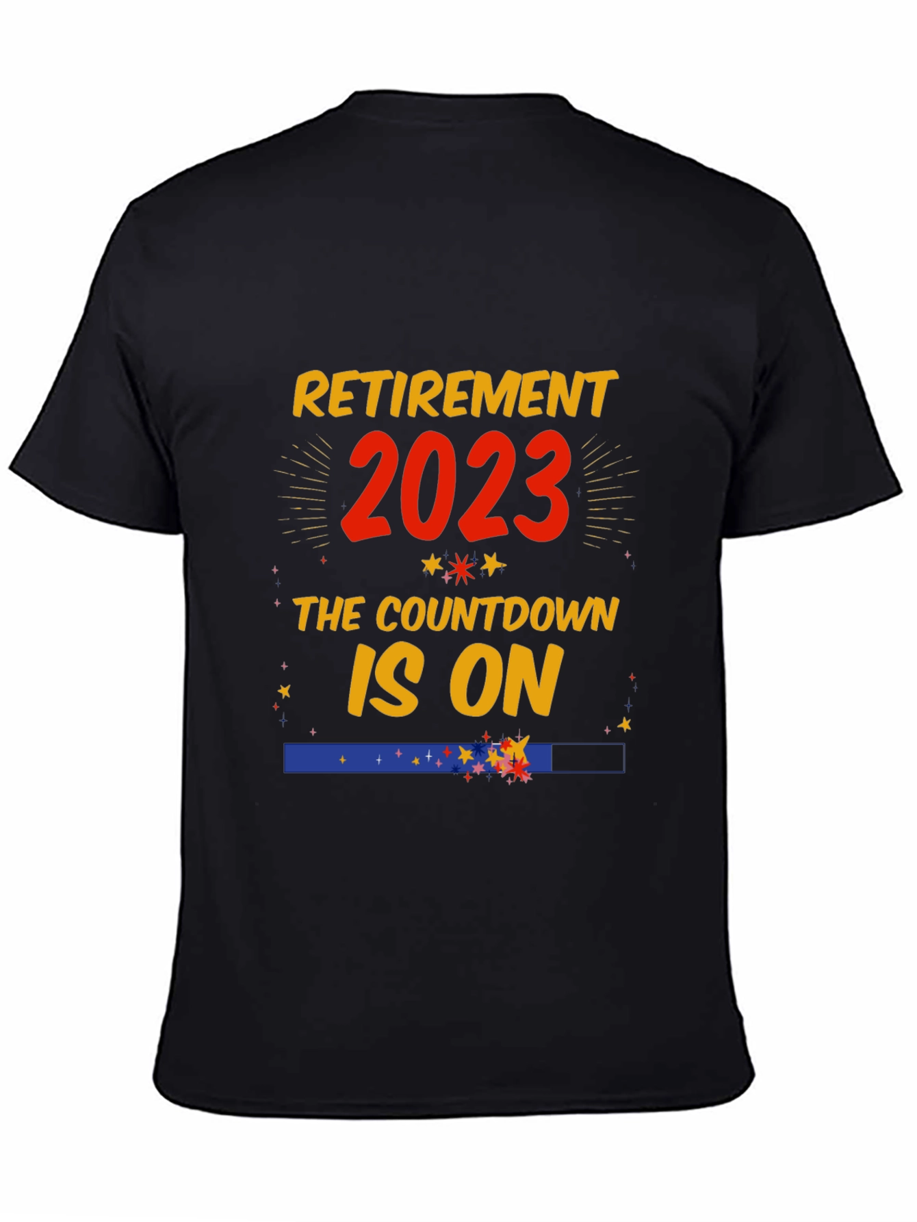 Black Retirement 2023 Countdown T-Shirt view 4