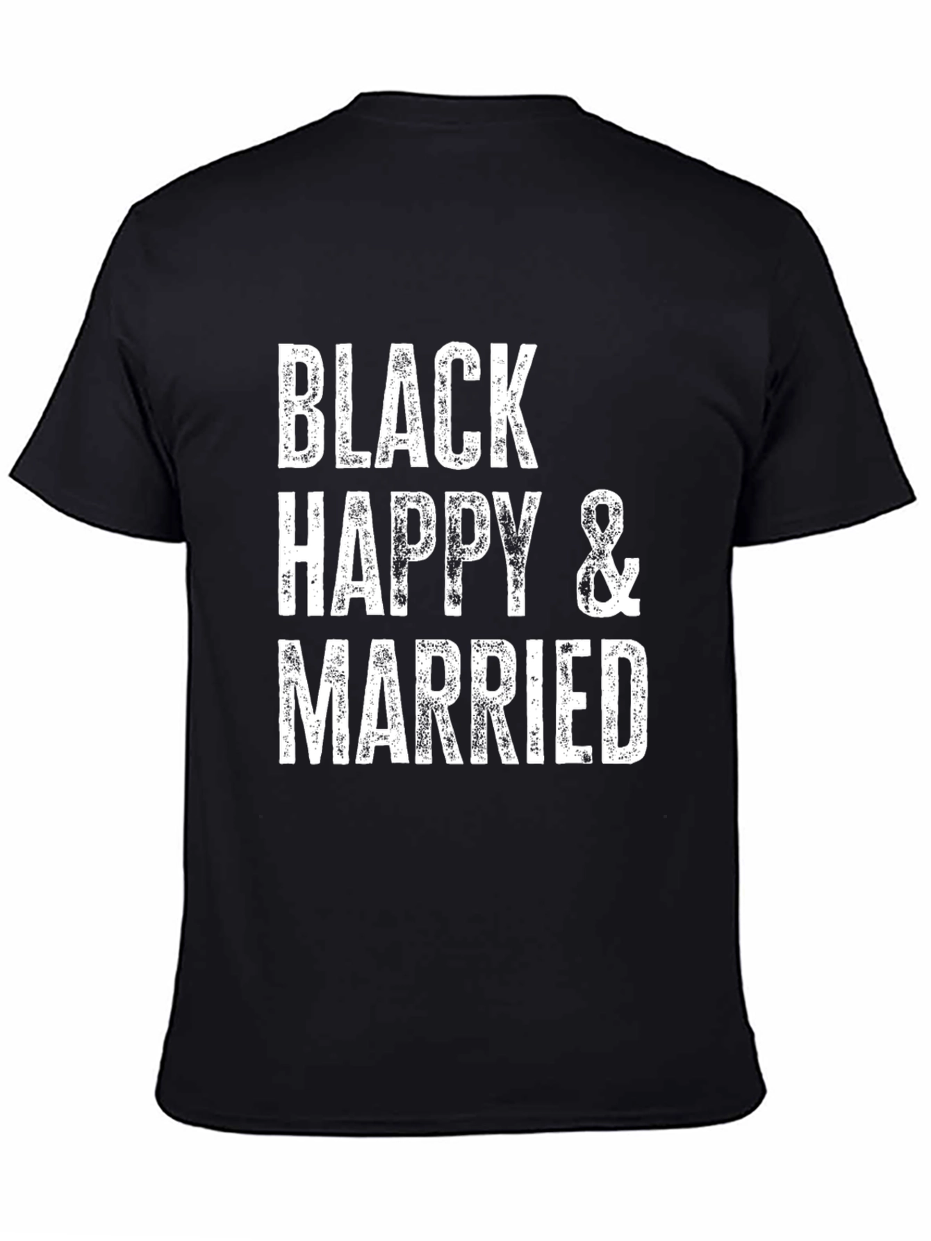 Black Black Happy & Married Graphic Tee - Unisex view 4