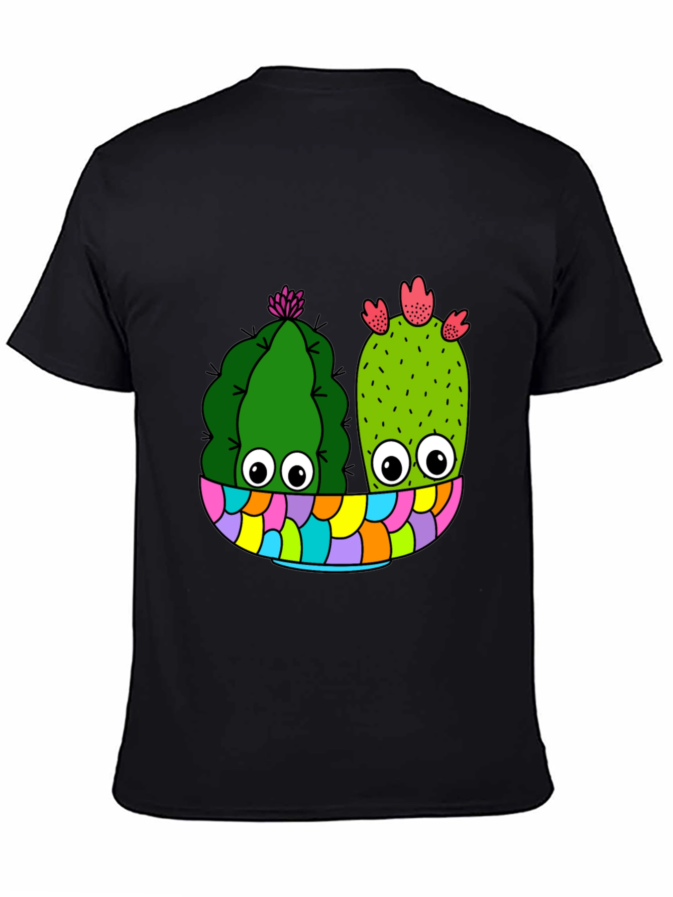 Black Cactus Crew Neck T-Shirt view 4