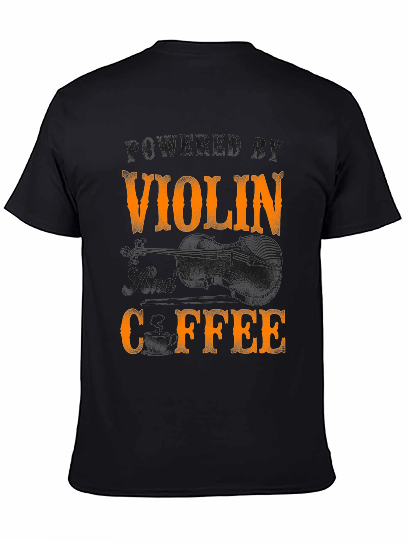 Black Violin and Coffee T-Shirt - Musician's Tee view 4