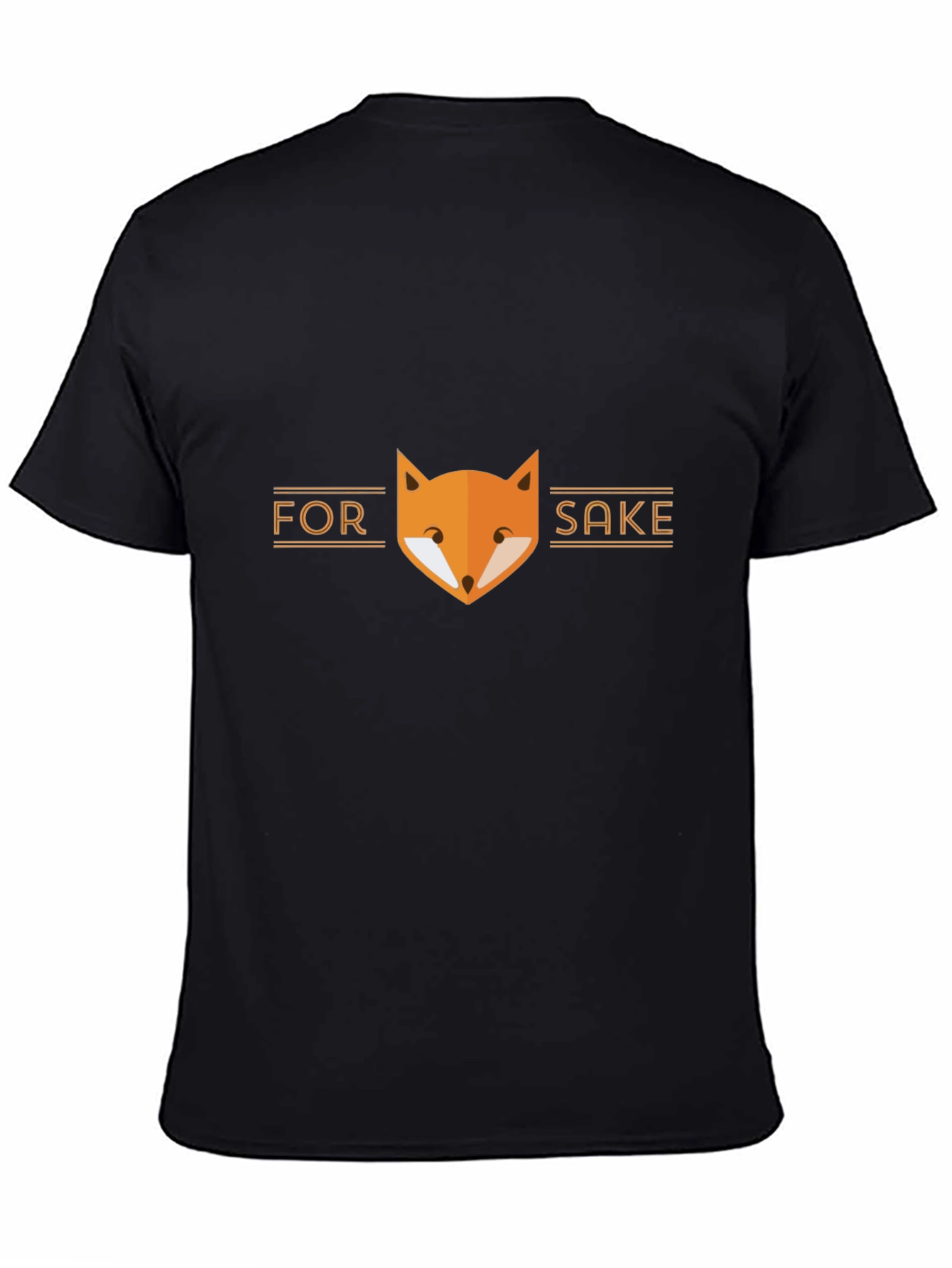 Black For Fox Sake T-Shirt - Black Graphic Tee view 4