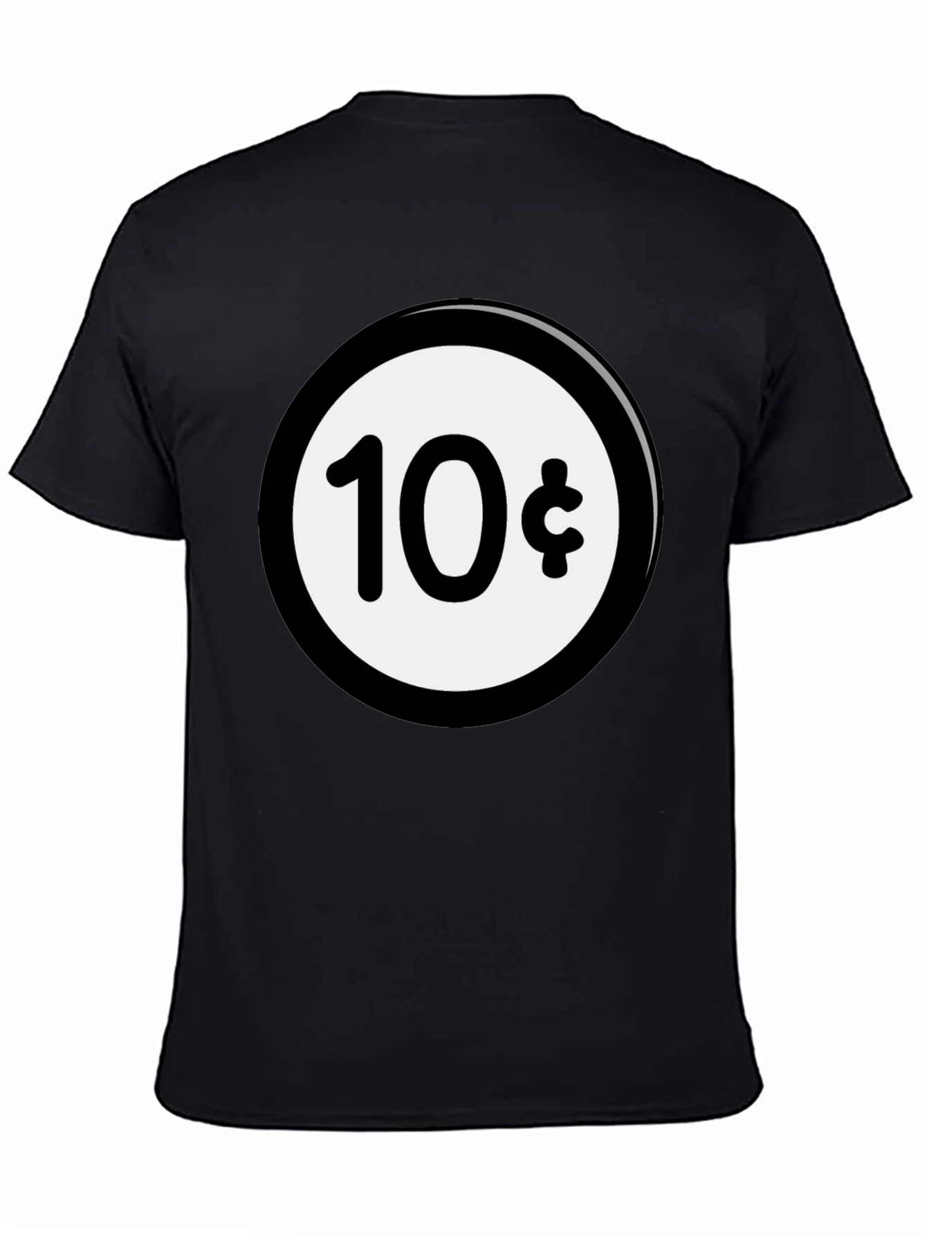 Black Novelty 10 Cent T-Shirt - Black Graphic Tee view 4