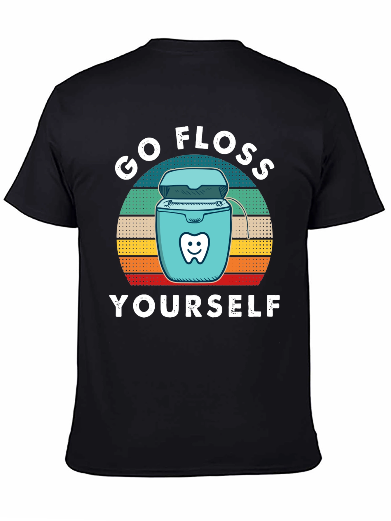 Black Go Floss Yourself Graphic Tee view 4
