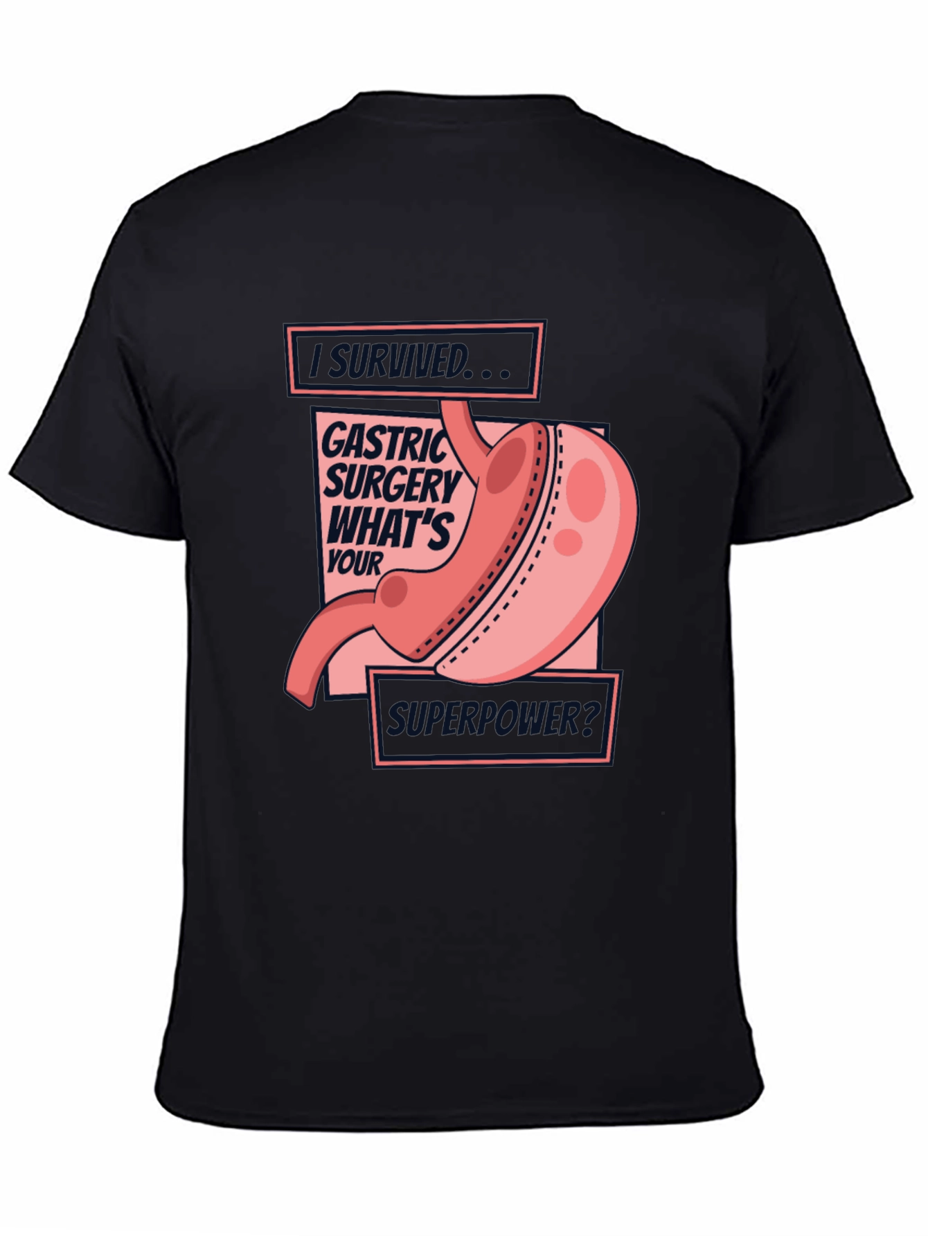 Black Gastric Surgery Survivor Tee - What's Your Superpower? view 4