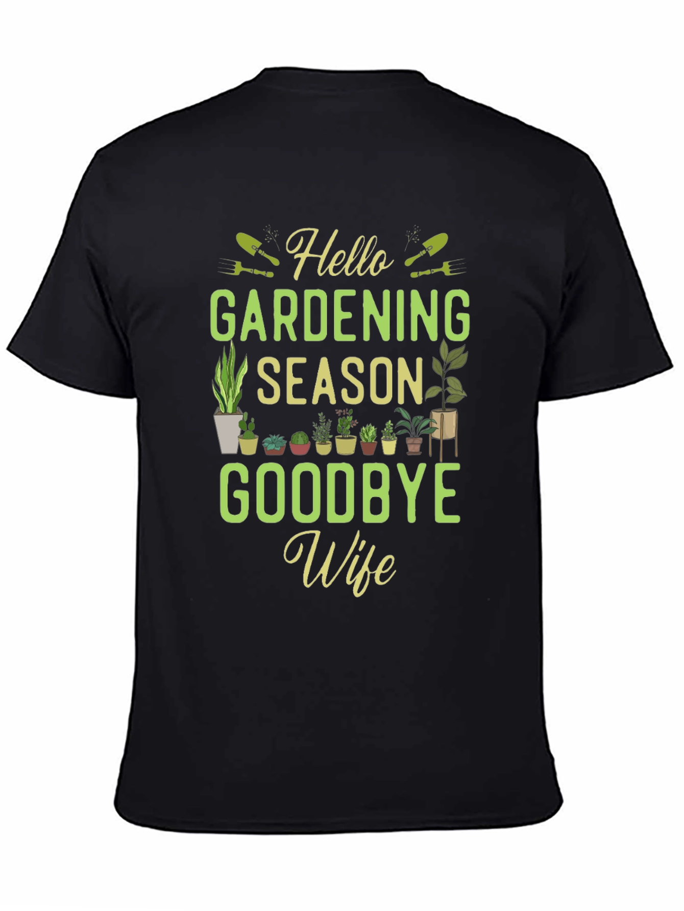 Black Gardening Season T-Shirt - Funny Gardener Gift view 4