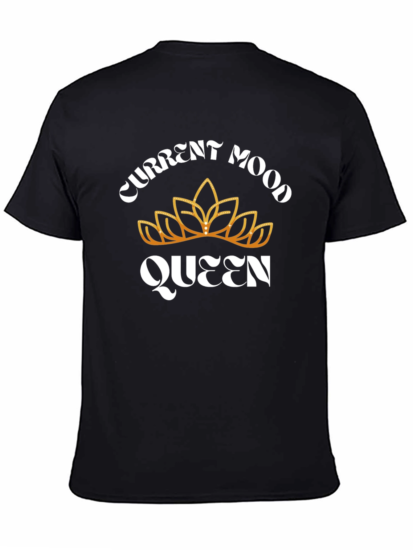 Black Current Mood Queen Black Graphic T-Shirt view 4