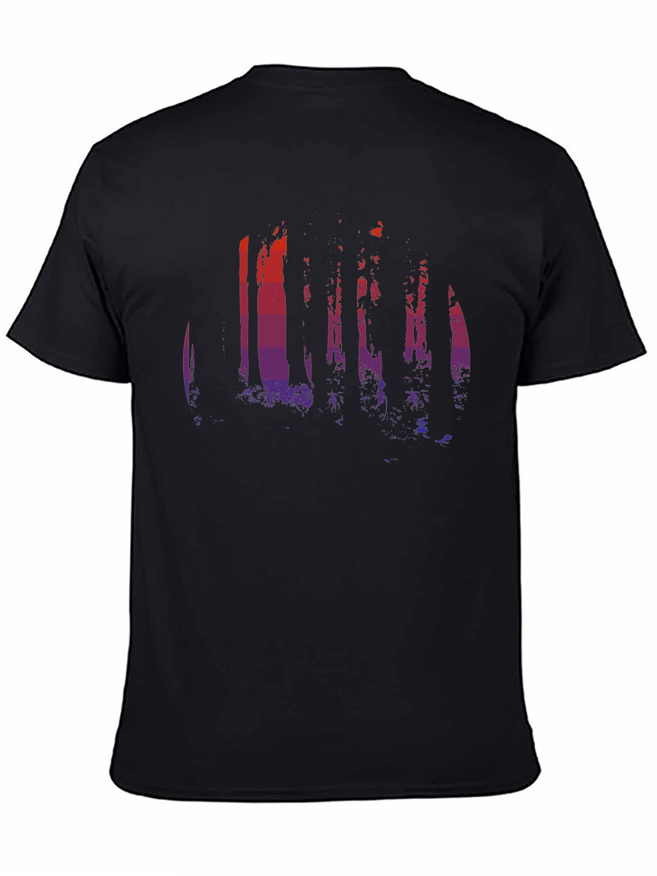 Black Sunset Forest Graphic Tee - Black view 4