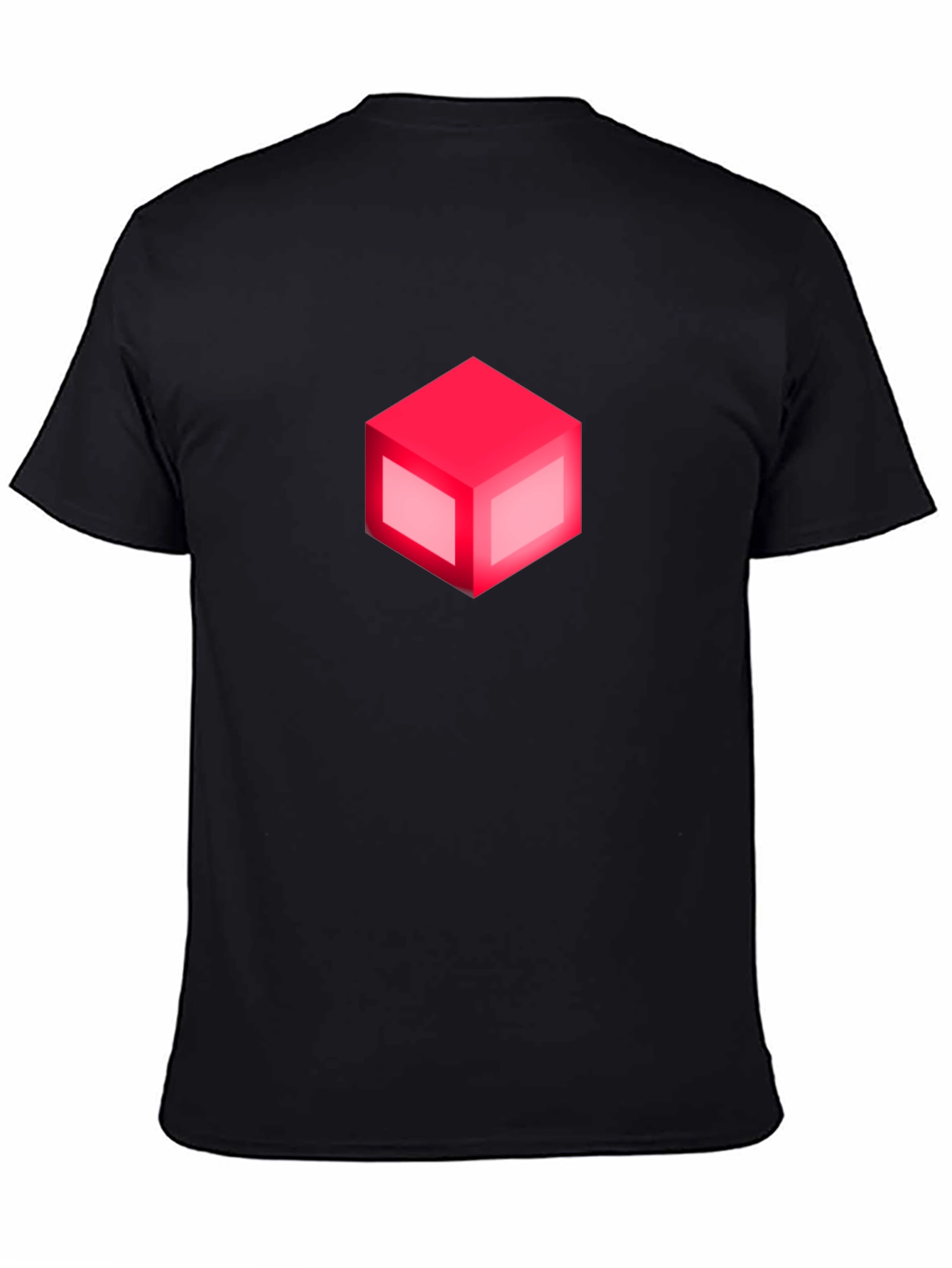 Black Isometric Cube Graphic Tee - Cool & Modern view 4