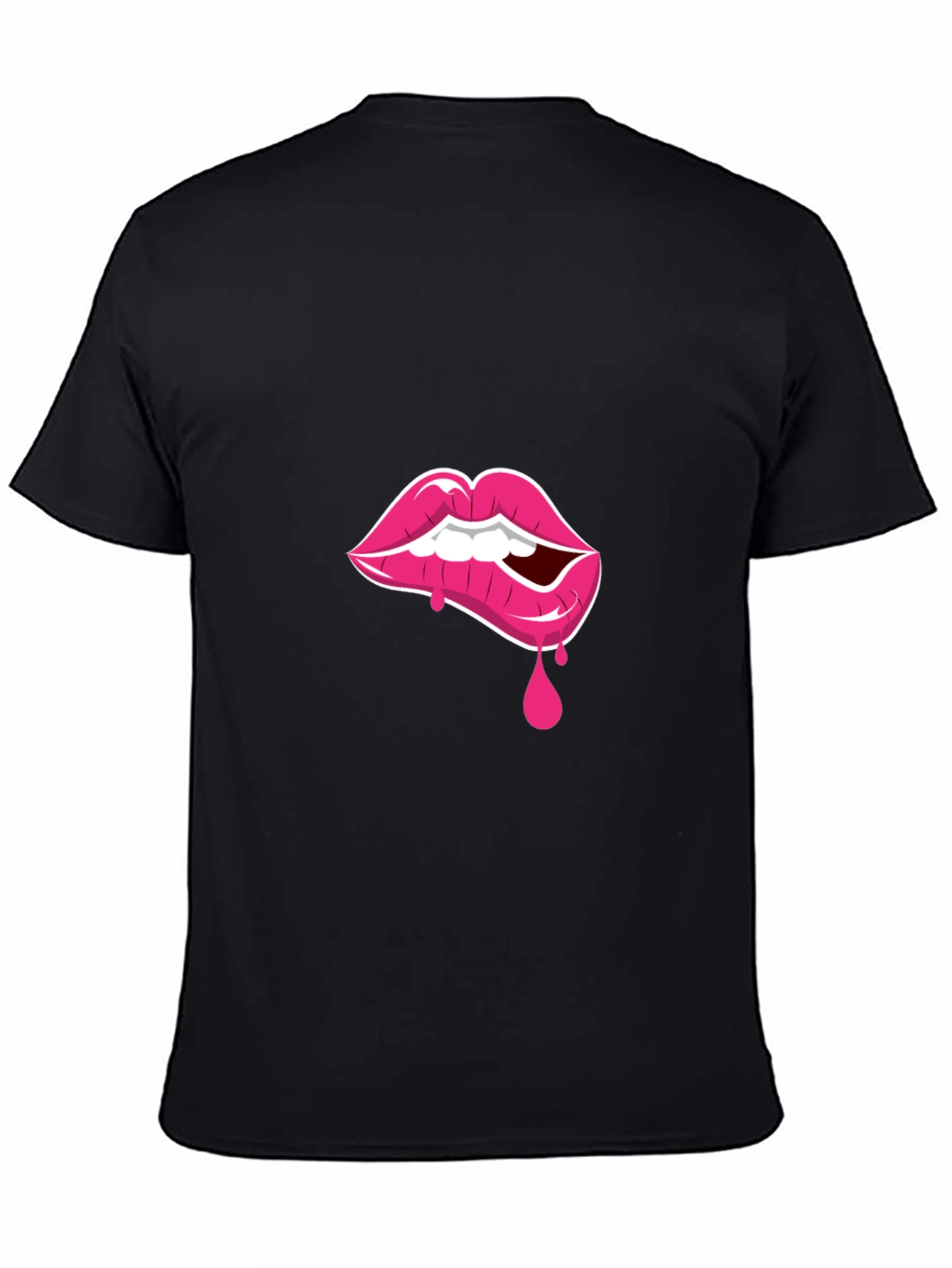 Black Lip Bite Graphic Tee - Black T-Shirt view 4
