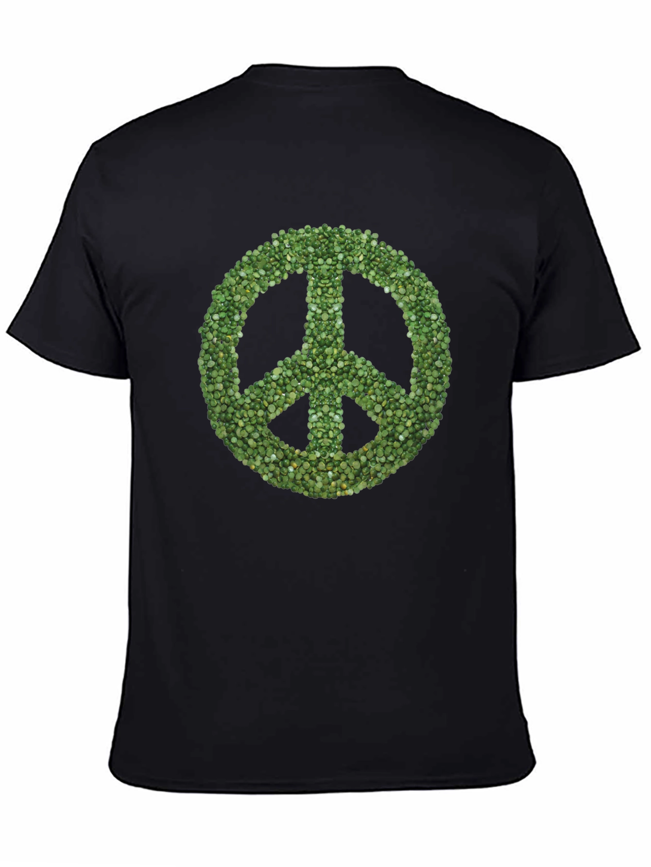 Black Peace Sign T-Shirt - Green Seeds view 4