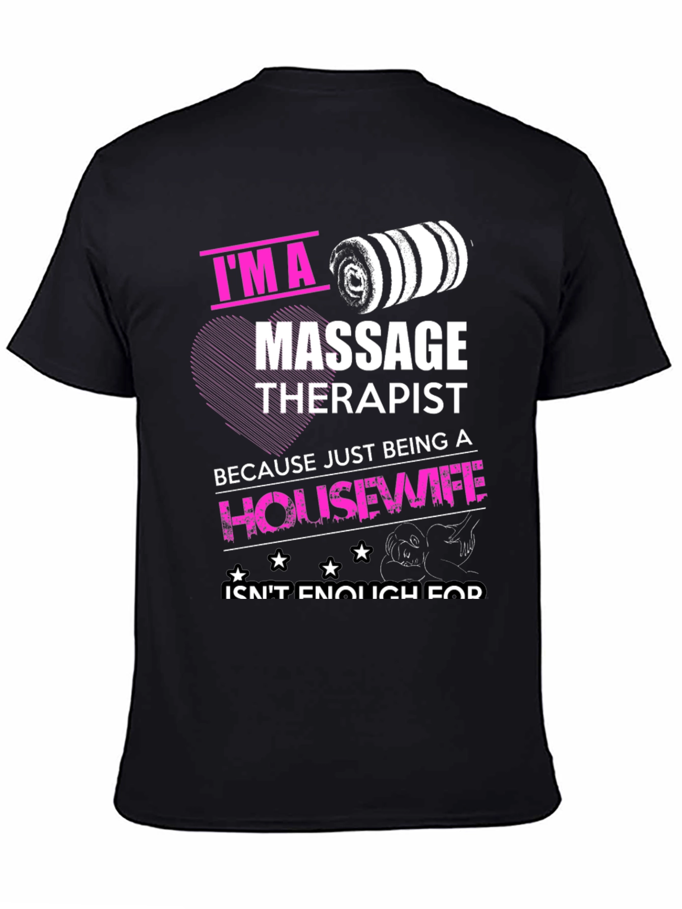 Black Massage Therapist Graphic Tee view 4