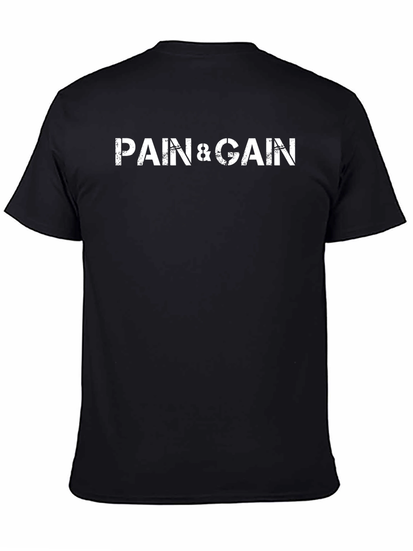 Black Pain & Gain Black Graphic T-Shirt view 4