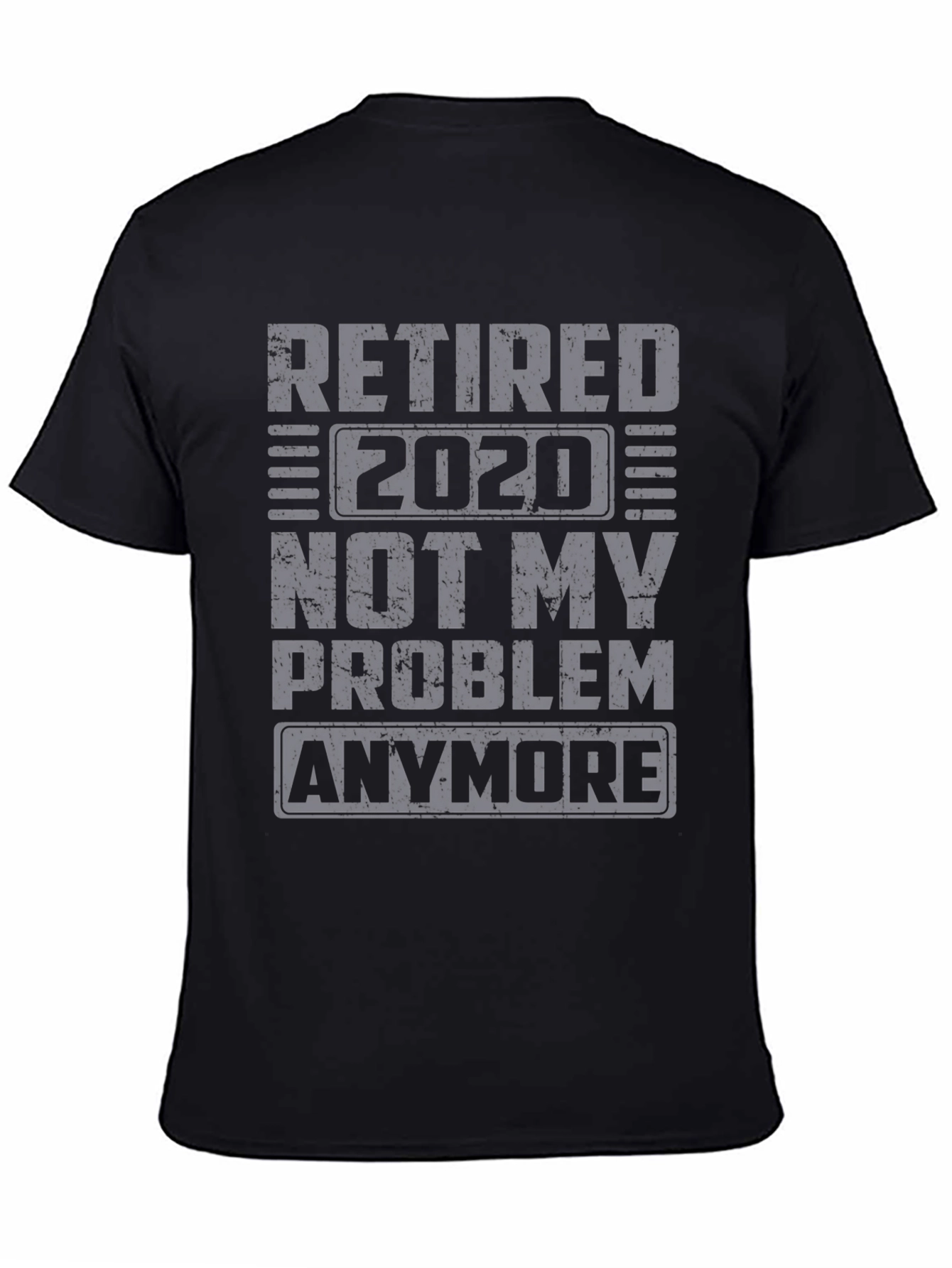 Black Retired 2020 Graphic T-Shirt view 4