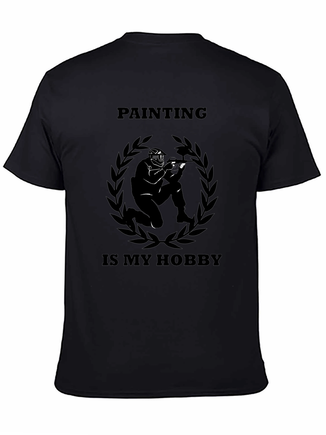 Black Paintball Hobbyist T-Shirt - Black Graphic Tee view 4