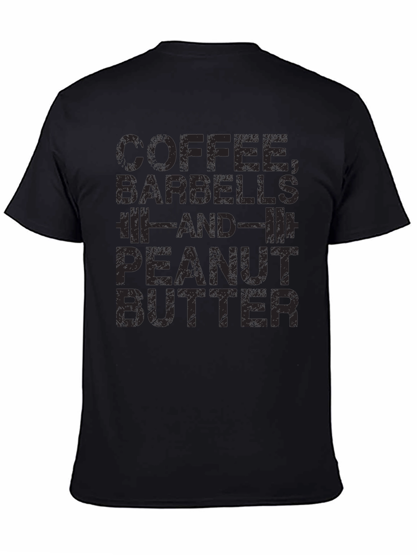 Coffee Barbells Peanut Butter Black T-Shirt - 4
