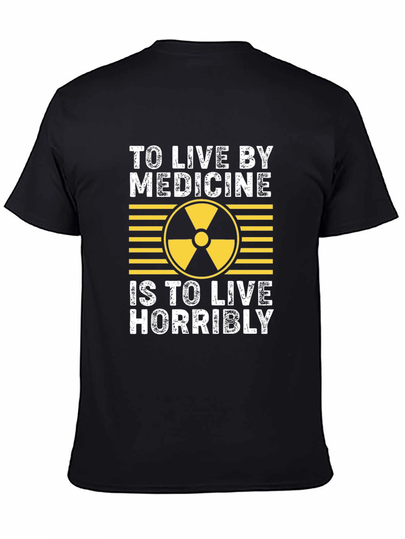 Black To Live By Medicine T-Shirt - Novelty Graphic Tee view 4