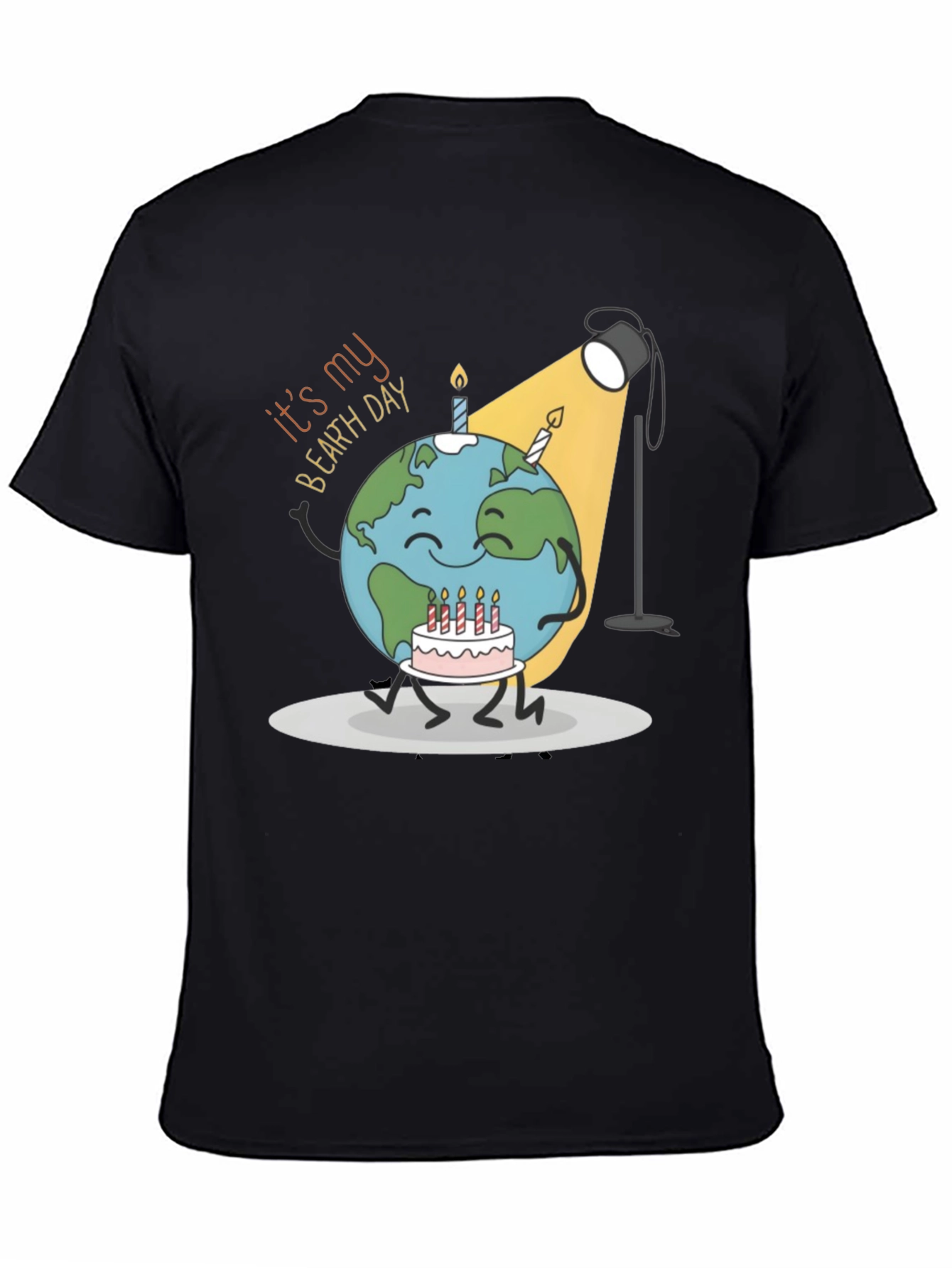 Black Earth Day Birthday Graphic T-Shirt view 4
