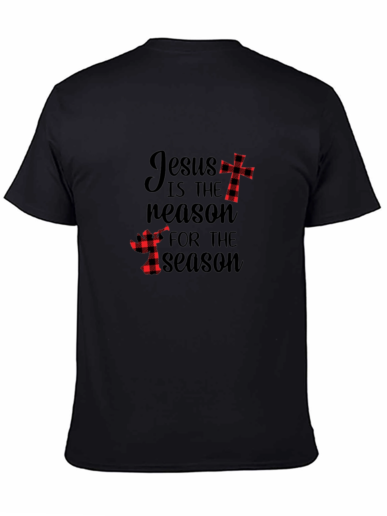 Black Jesus is the Reason for the Season Black T-Shirt view 4