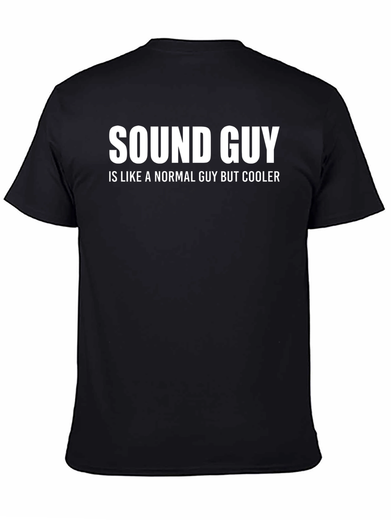 Black Sound Guy T-Shirt - Cool Audio Engineer Tee view 4