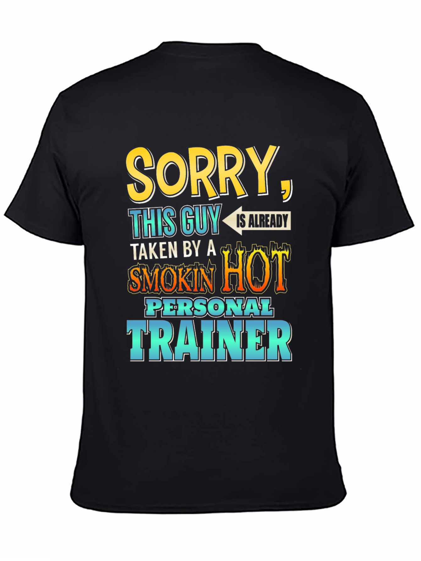 Black Funny Personal Trainer T-Shirt for Men view 4