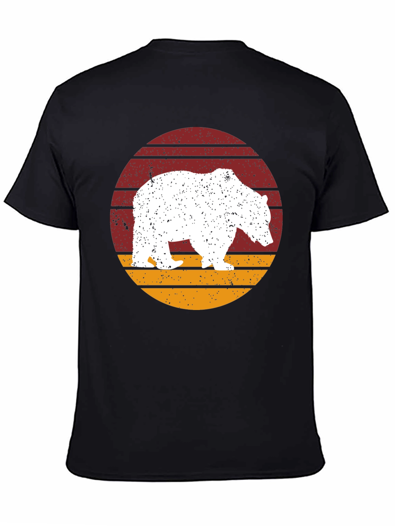 Black Retro Bear Graphic T-Shirt - Vintage Style view 4