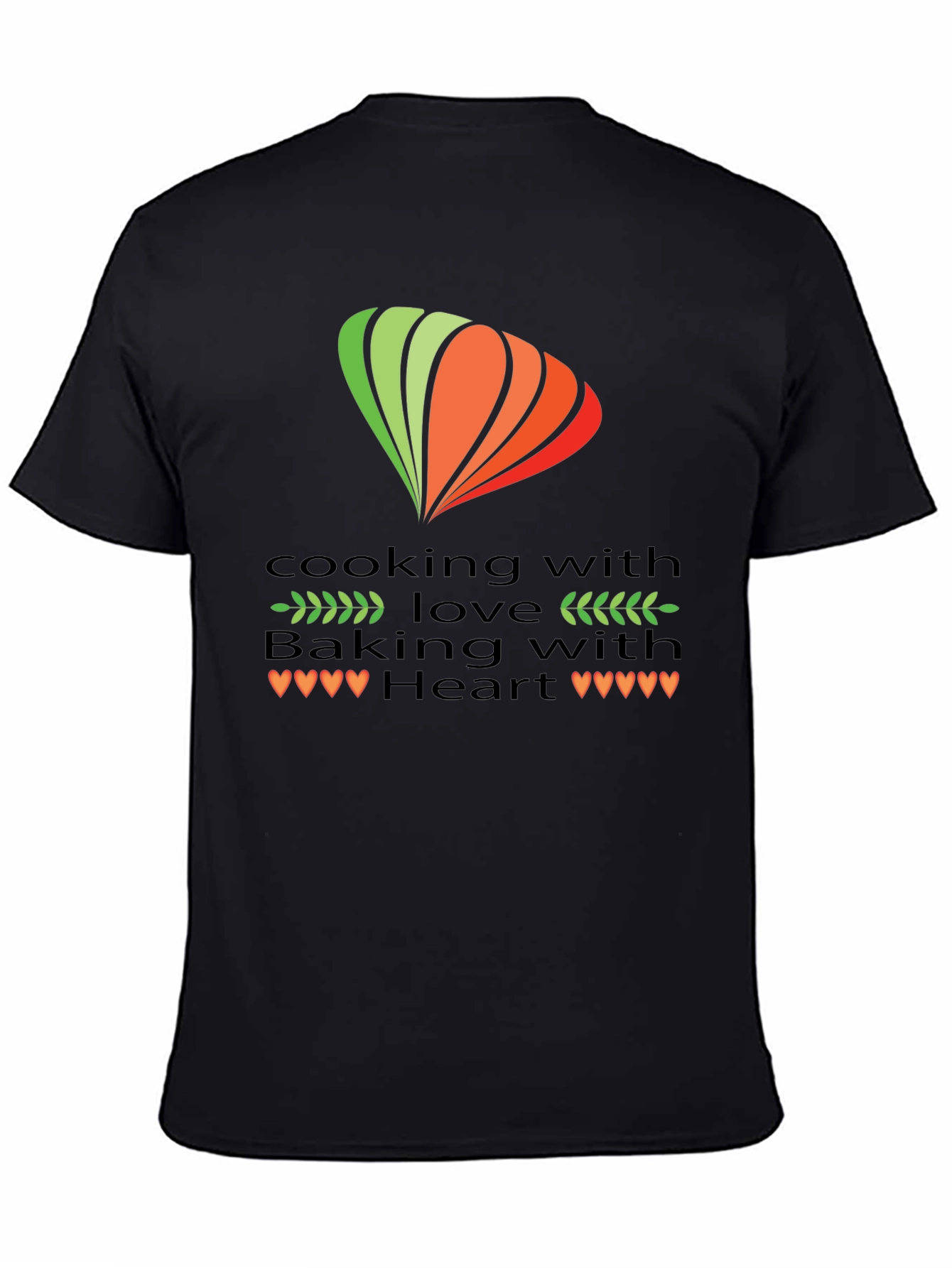 Black Cooking with Love Graphic Tee view 4