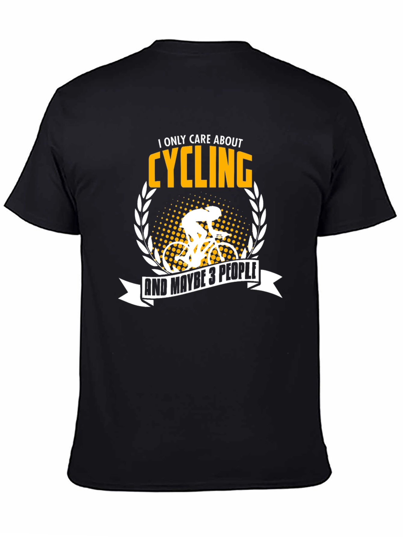 Black Cycling Enthusiast T-Shirt view 4