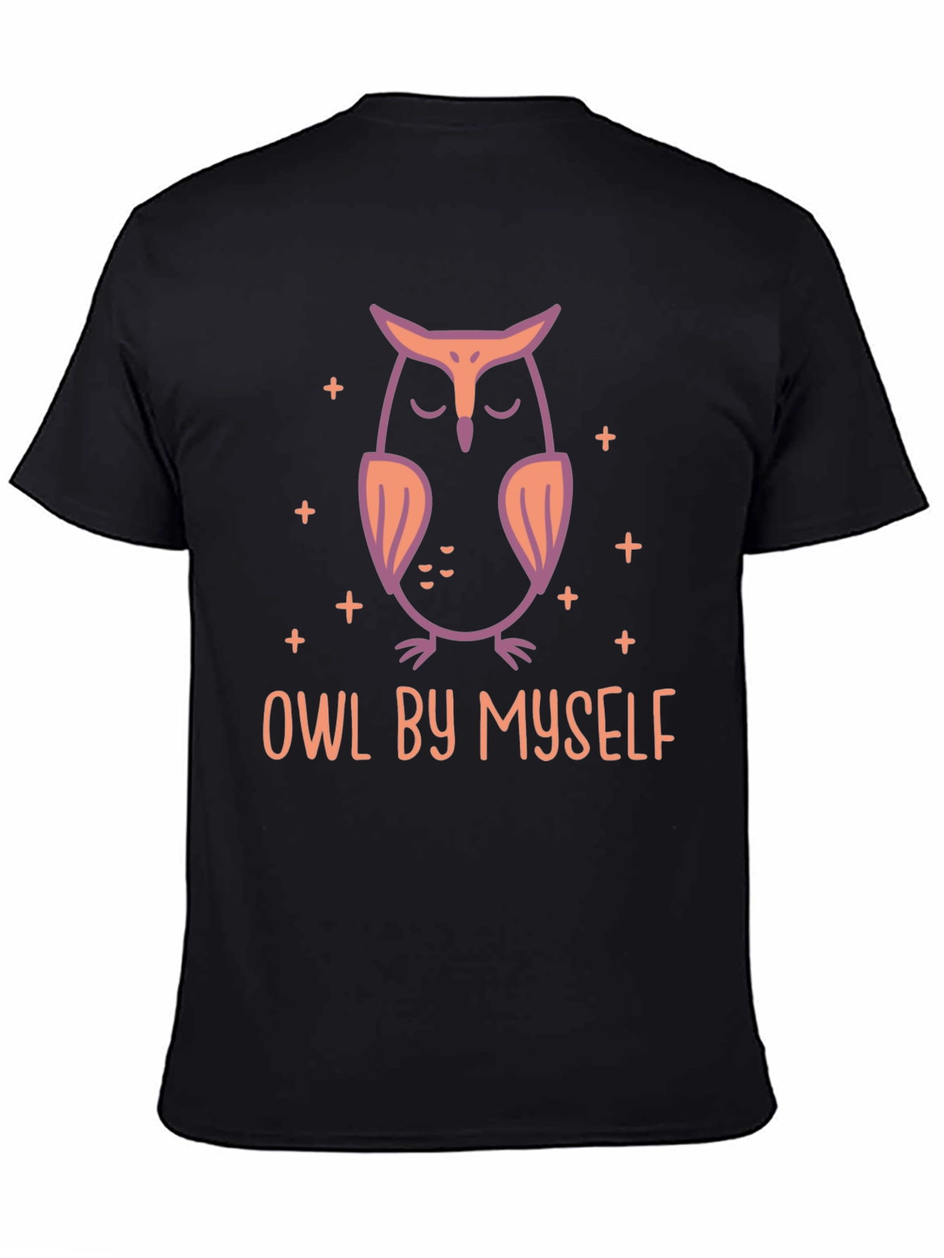 Black Owl By Myself Graphic Tee - Relaxed Style view 4