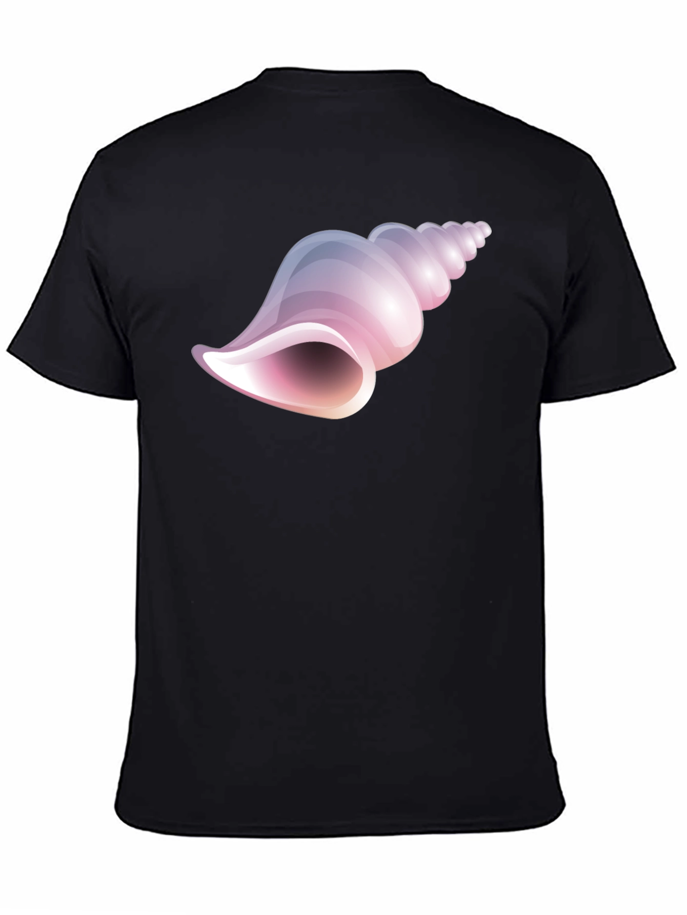 Black Shell Graphic Tee - Casual Black T-Shirt view 4