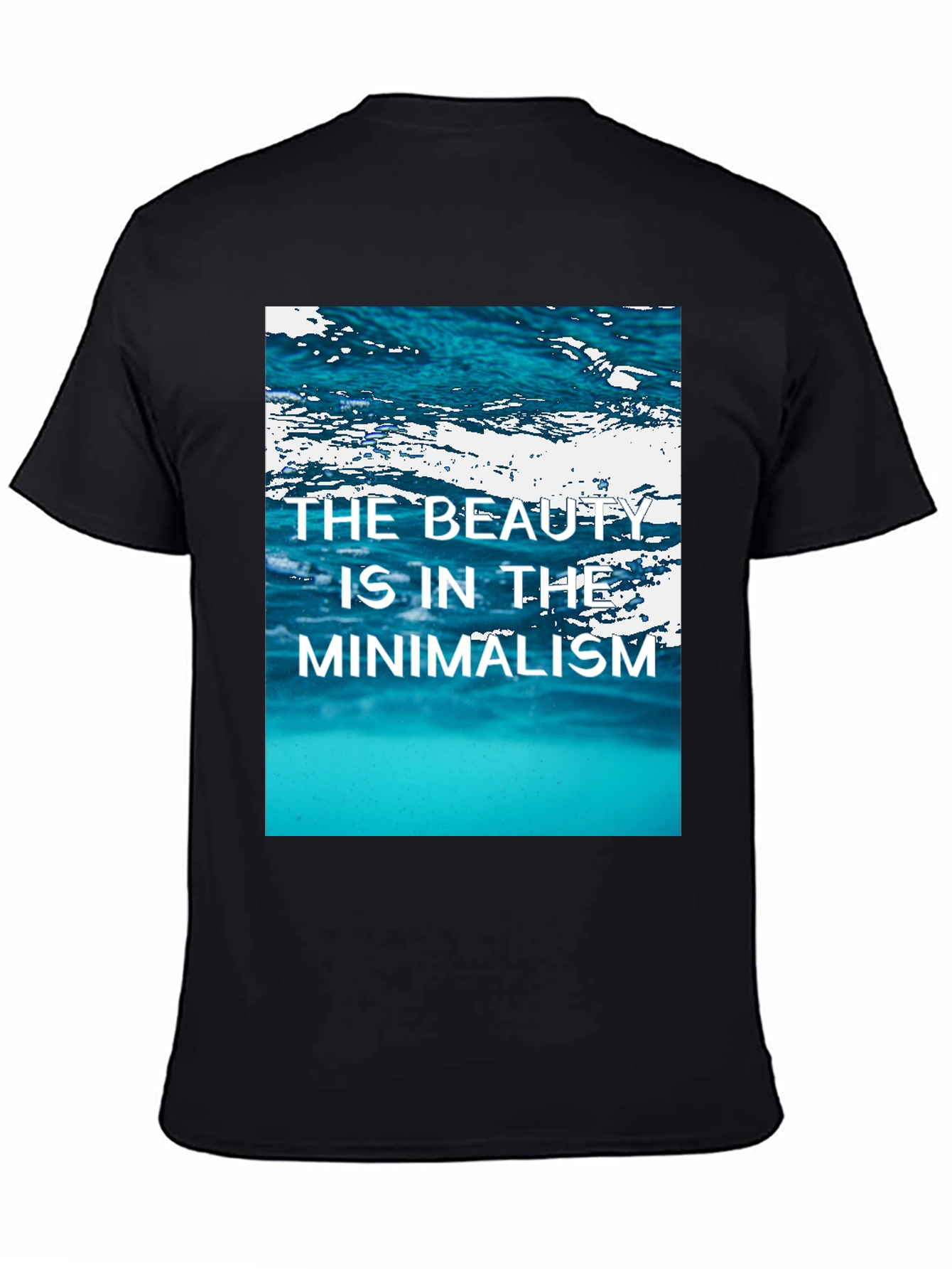 Black Minimalism T-Shirt - Beauty in Simplicity view 4