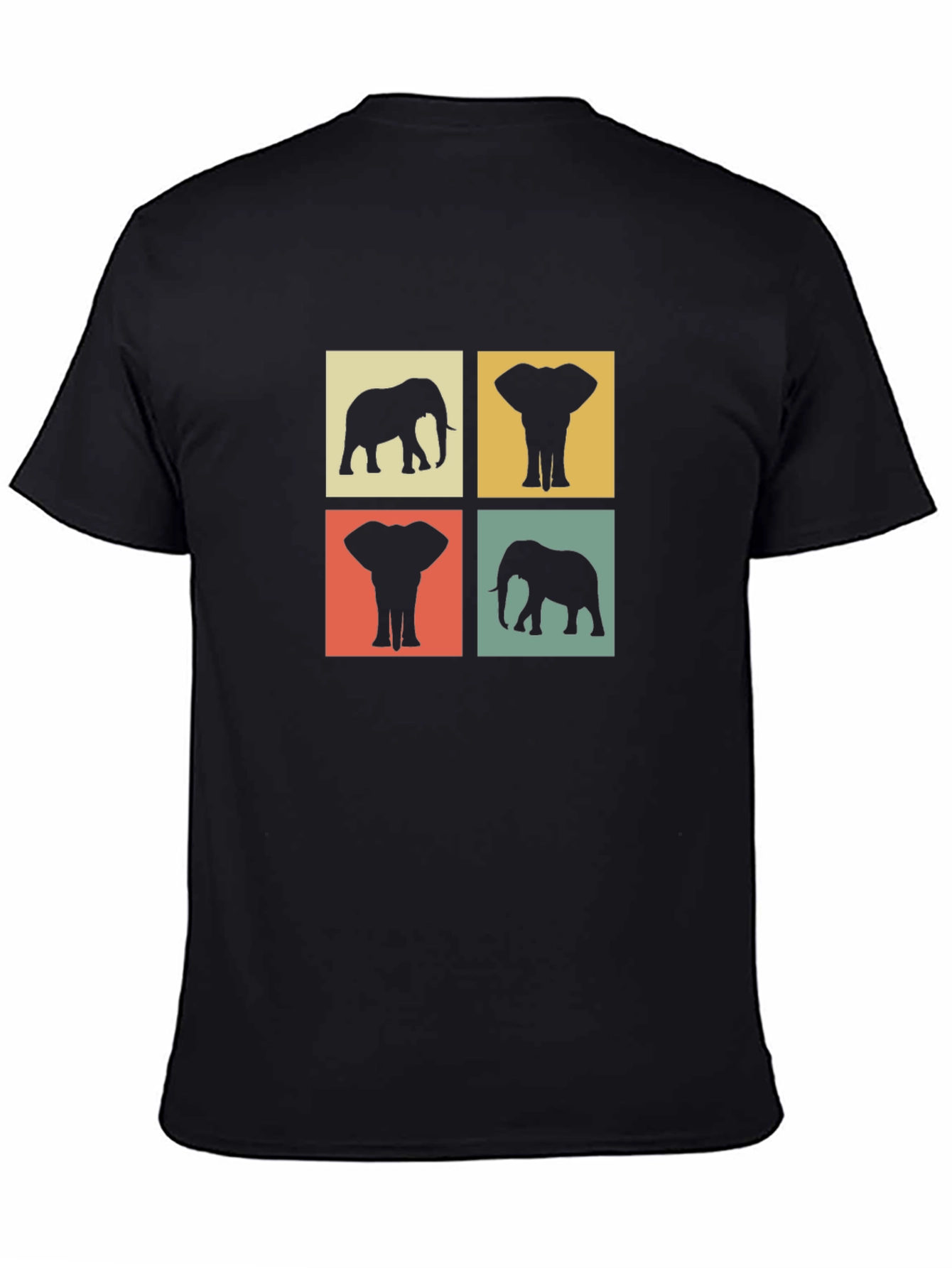 Black Elephant Silhouette Graphic Tee view 4