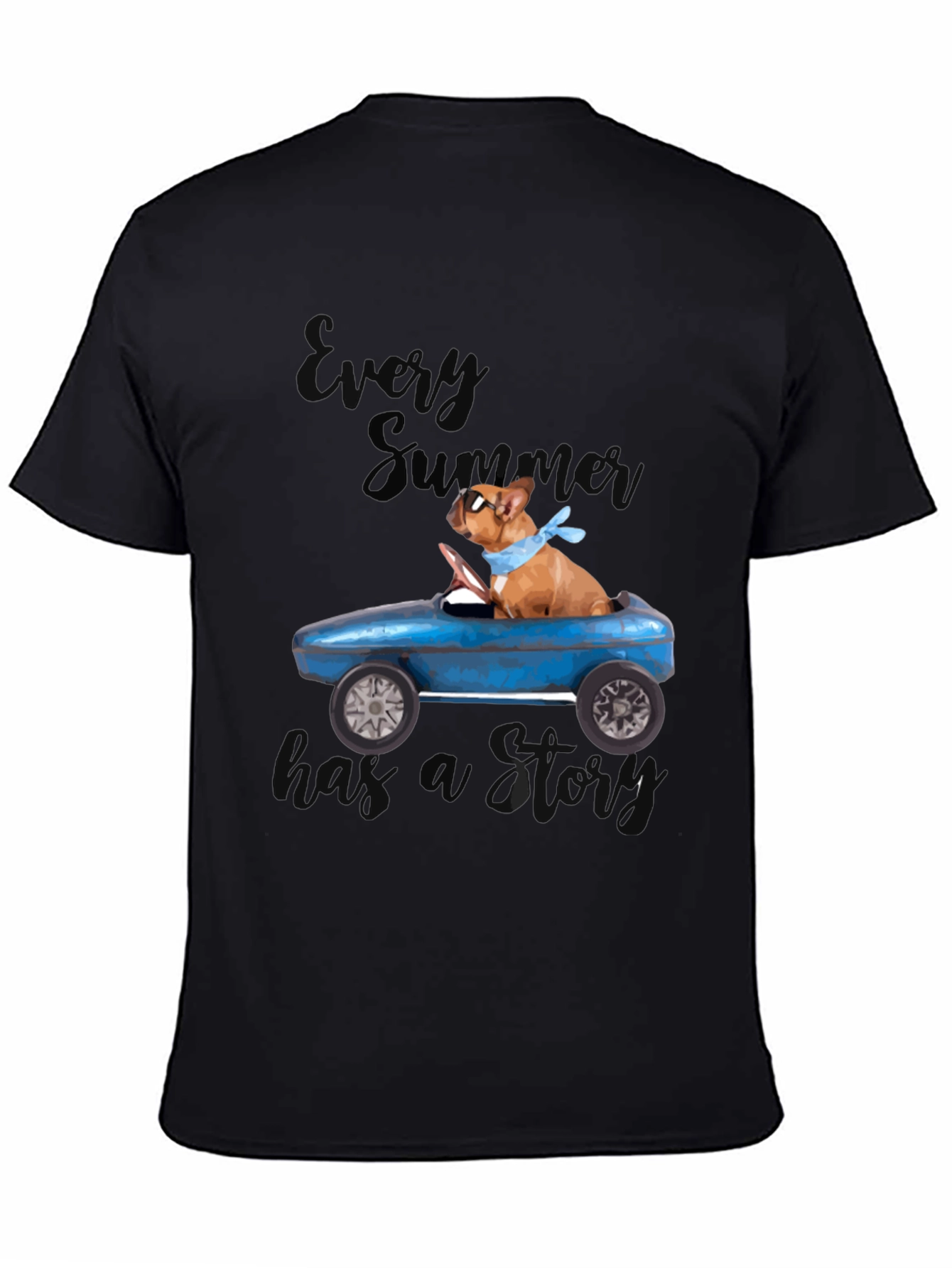 Black Dog Driving Car Graphic T-Shirt view 4