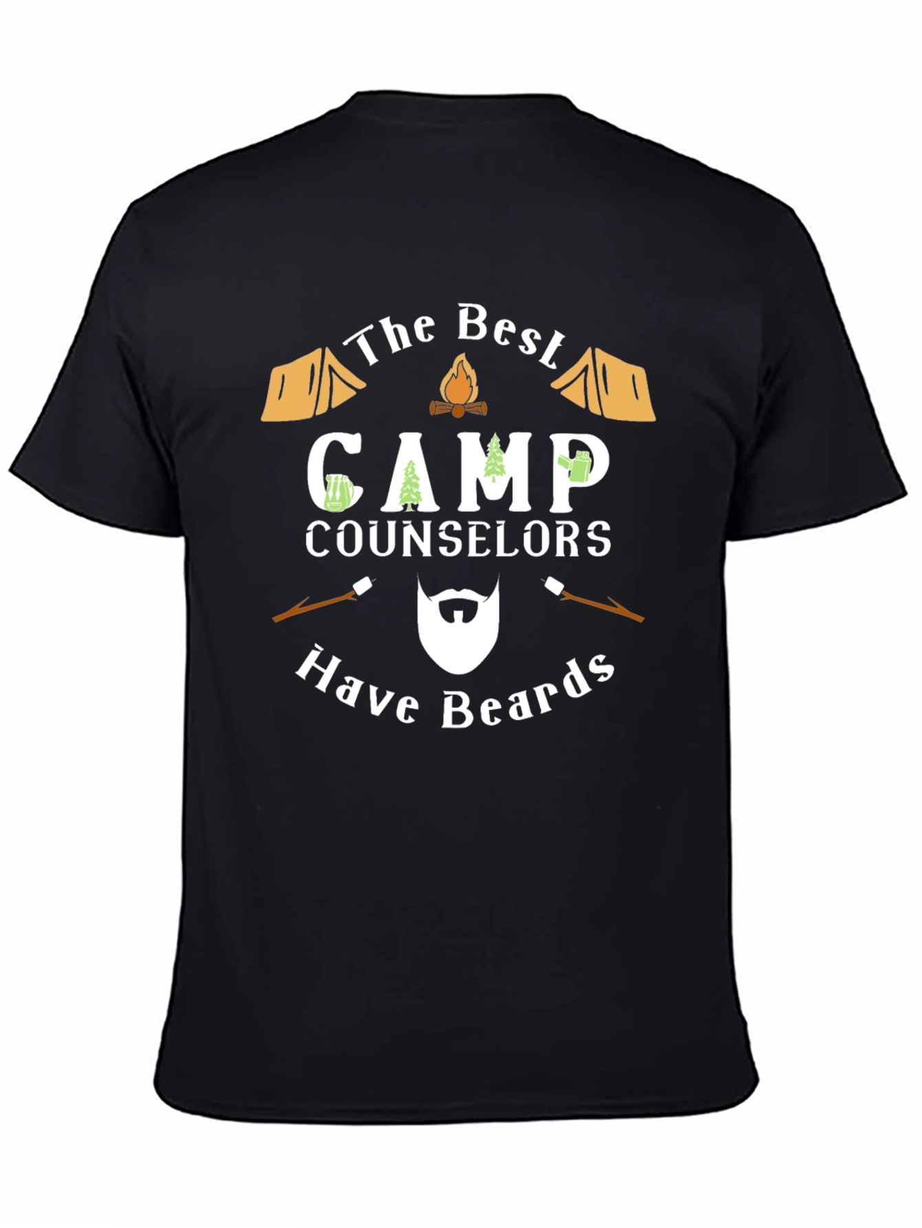 Black Camp Counselors Have Beards T-Shirt view 4