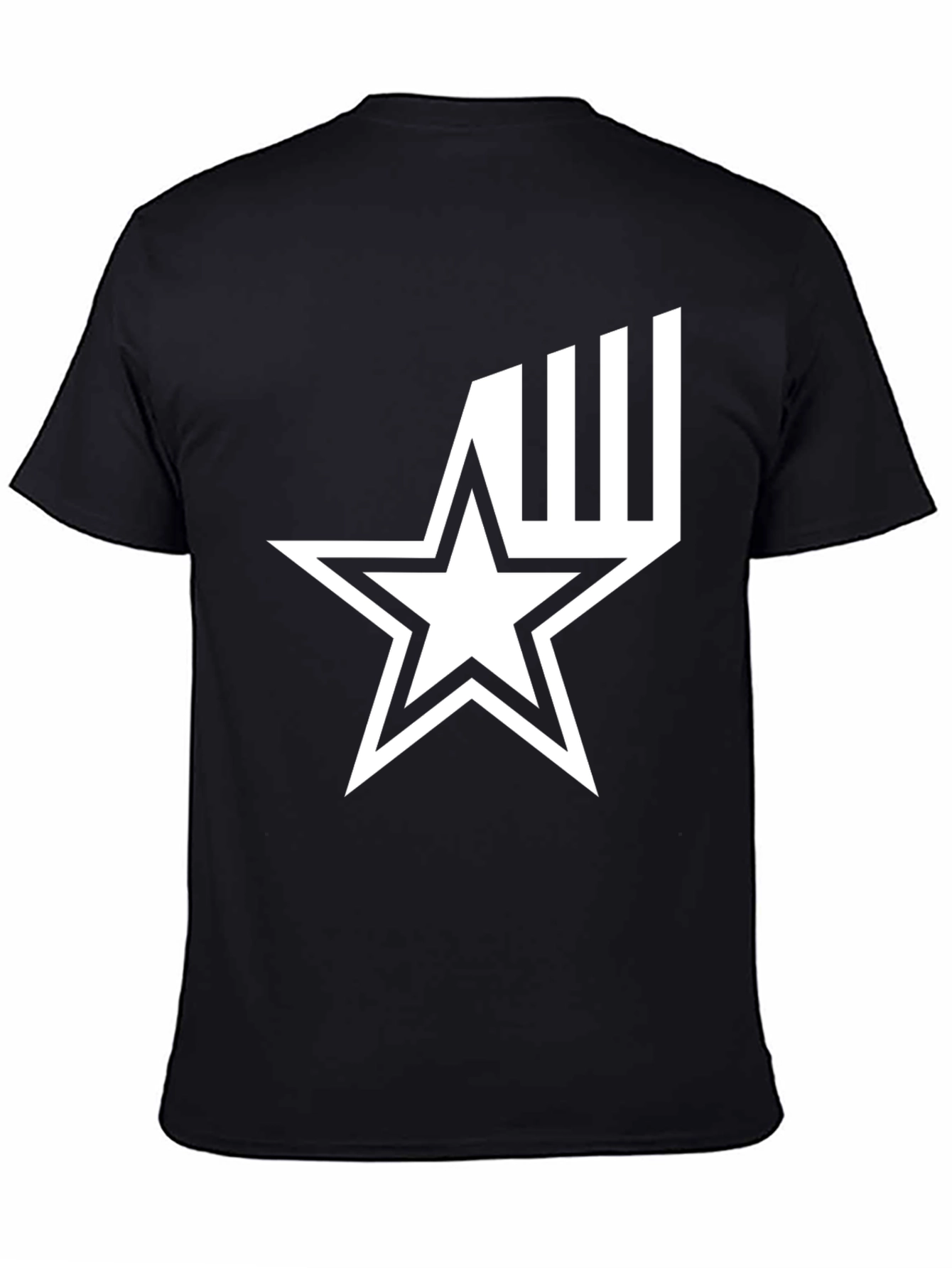 Black Star Graphic Black T-Shirt - Modern Style view 4