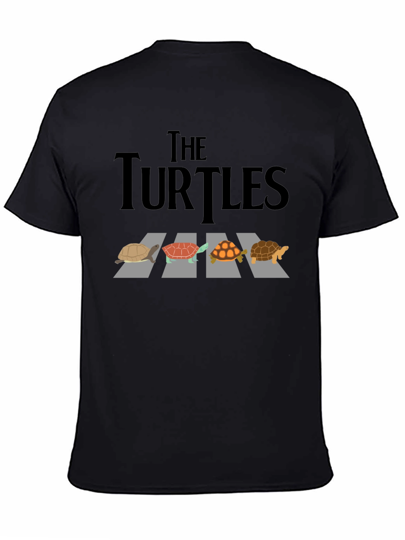 Black The Turtles Abbey Road Style T-Shirt view 4