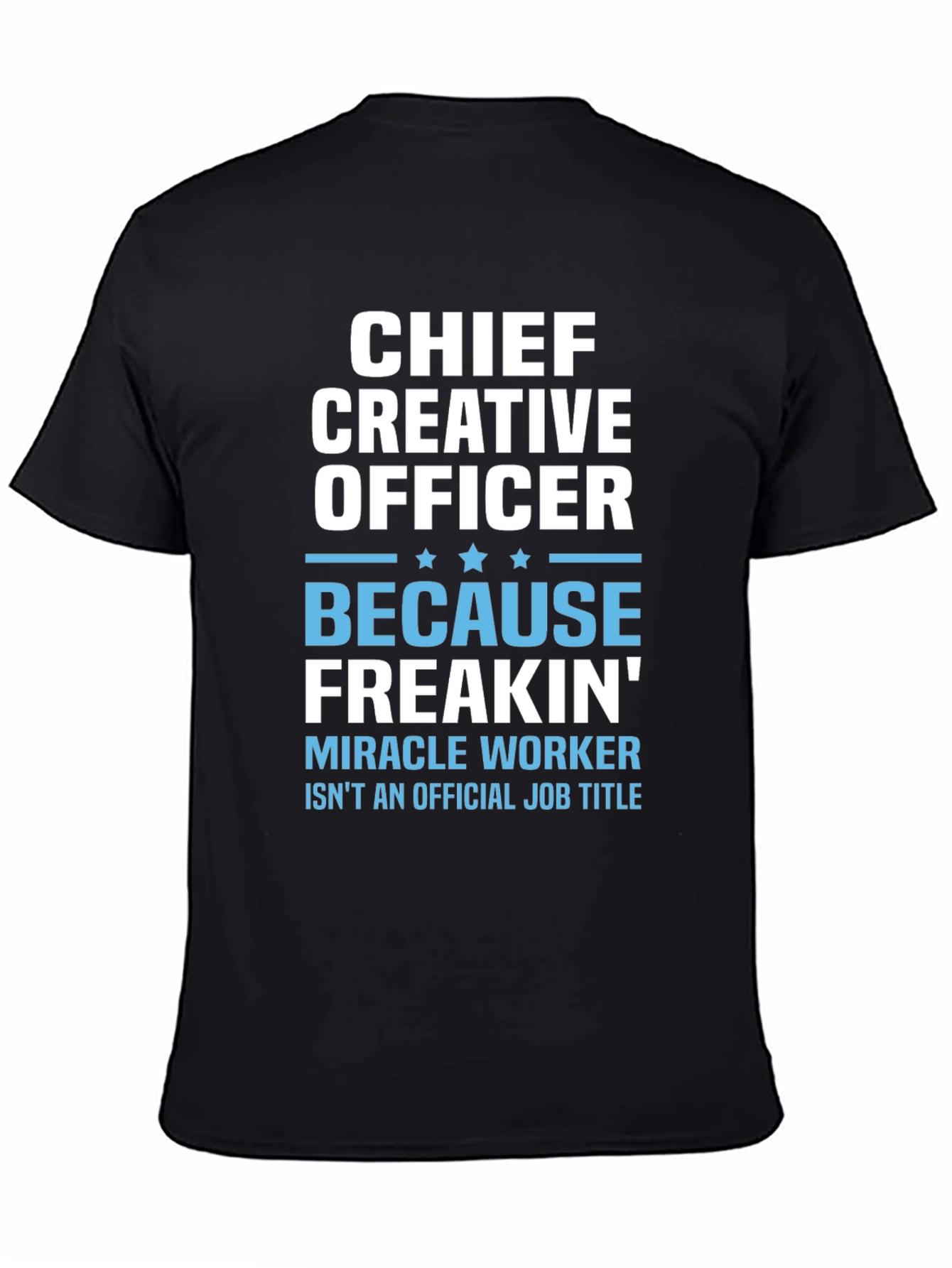 Black Chief Creative Officer T-Shirt - Funny Job Title Tee view 4