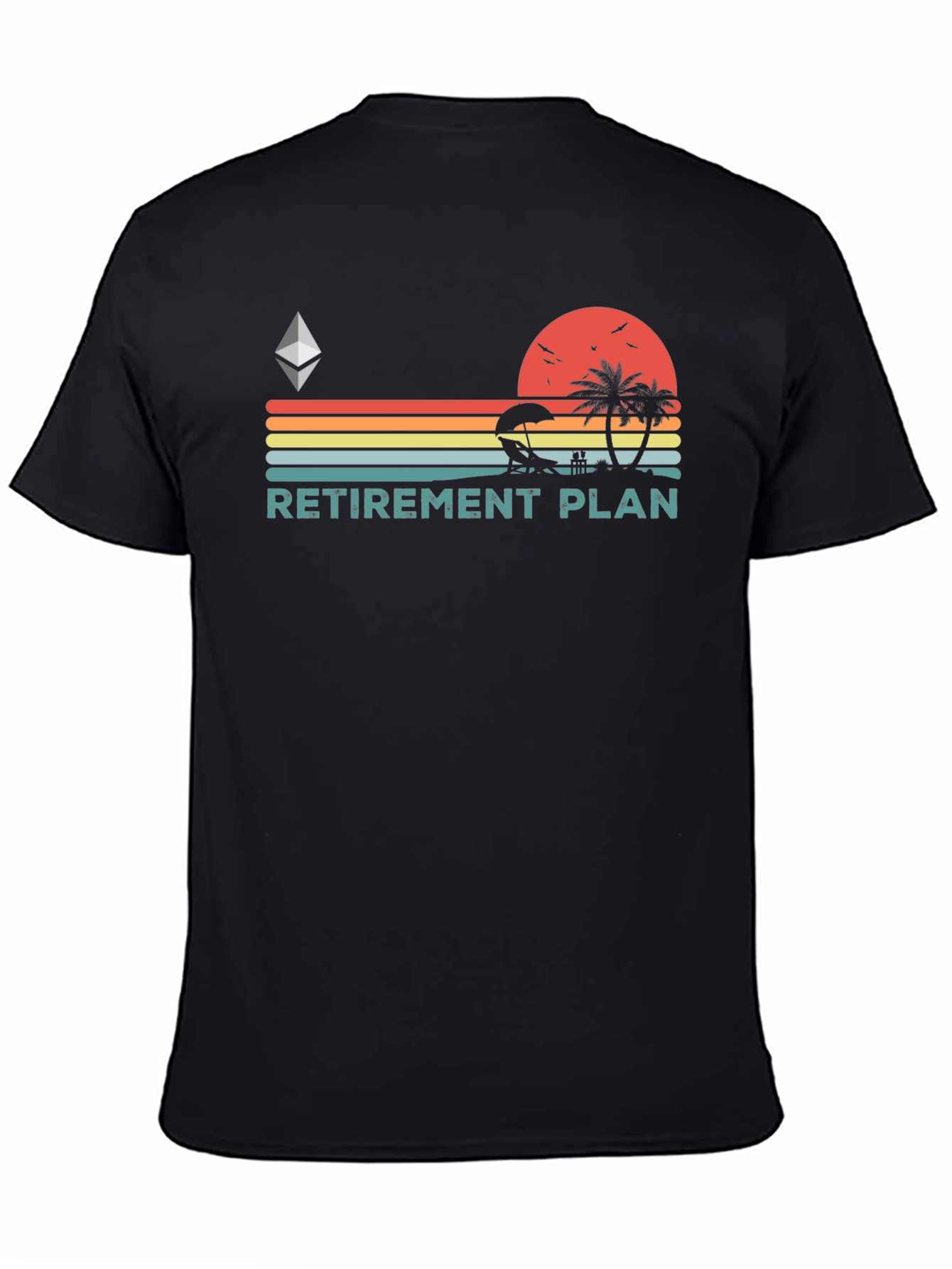 Retirement Plan T-Shirt - Beach Sunset Design - 4
