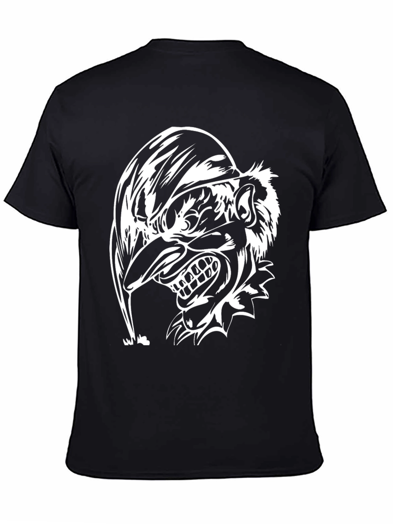 Black Men's Black T-Shirt - Jester Graphic Print view 4