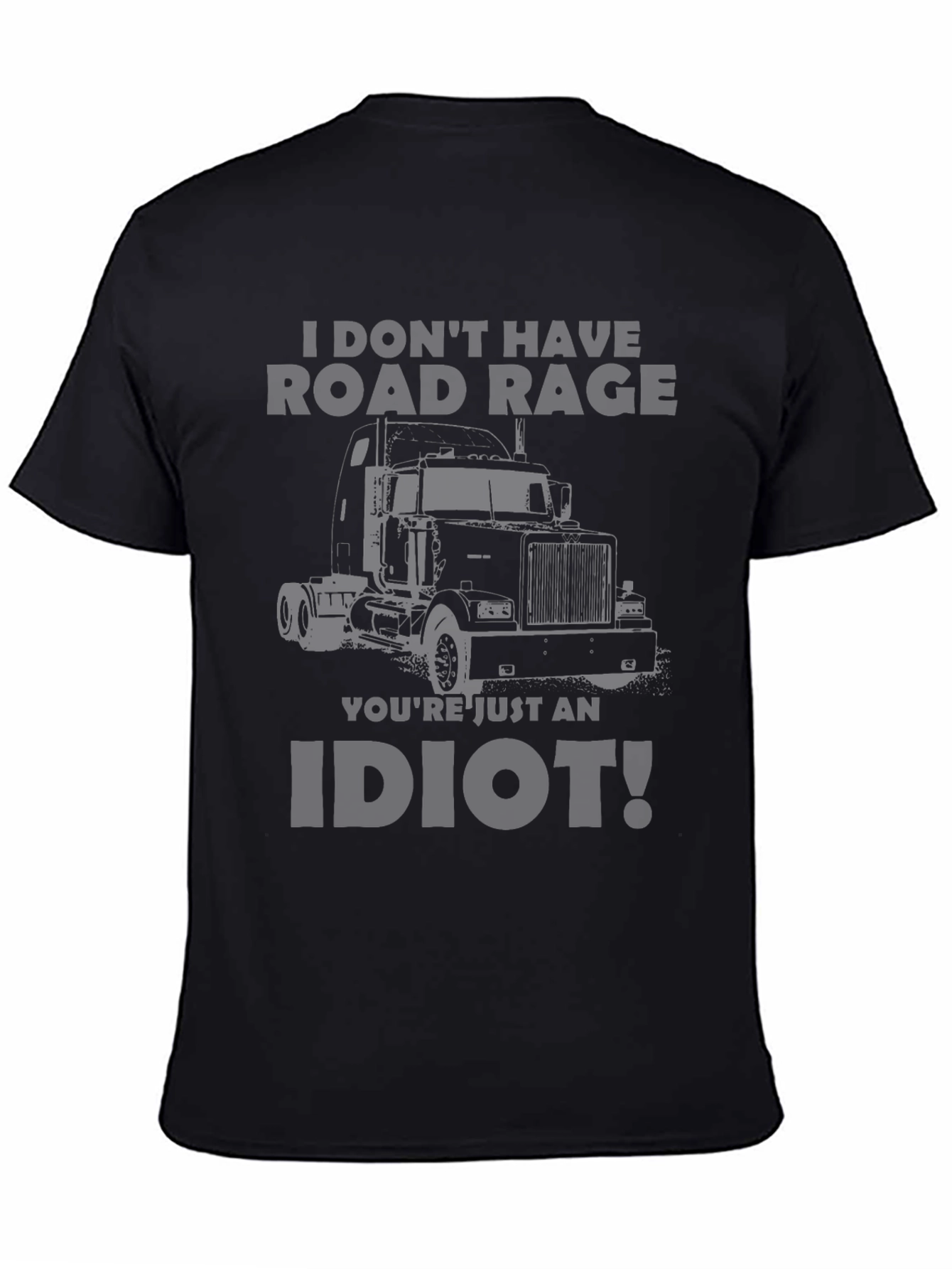 Black Road Rage Trucker T-Shirt - Funny Sarcastic Tee view 4