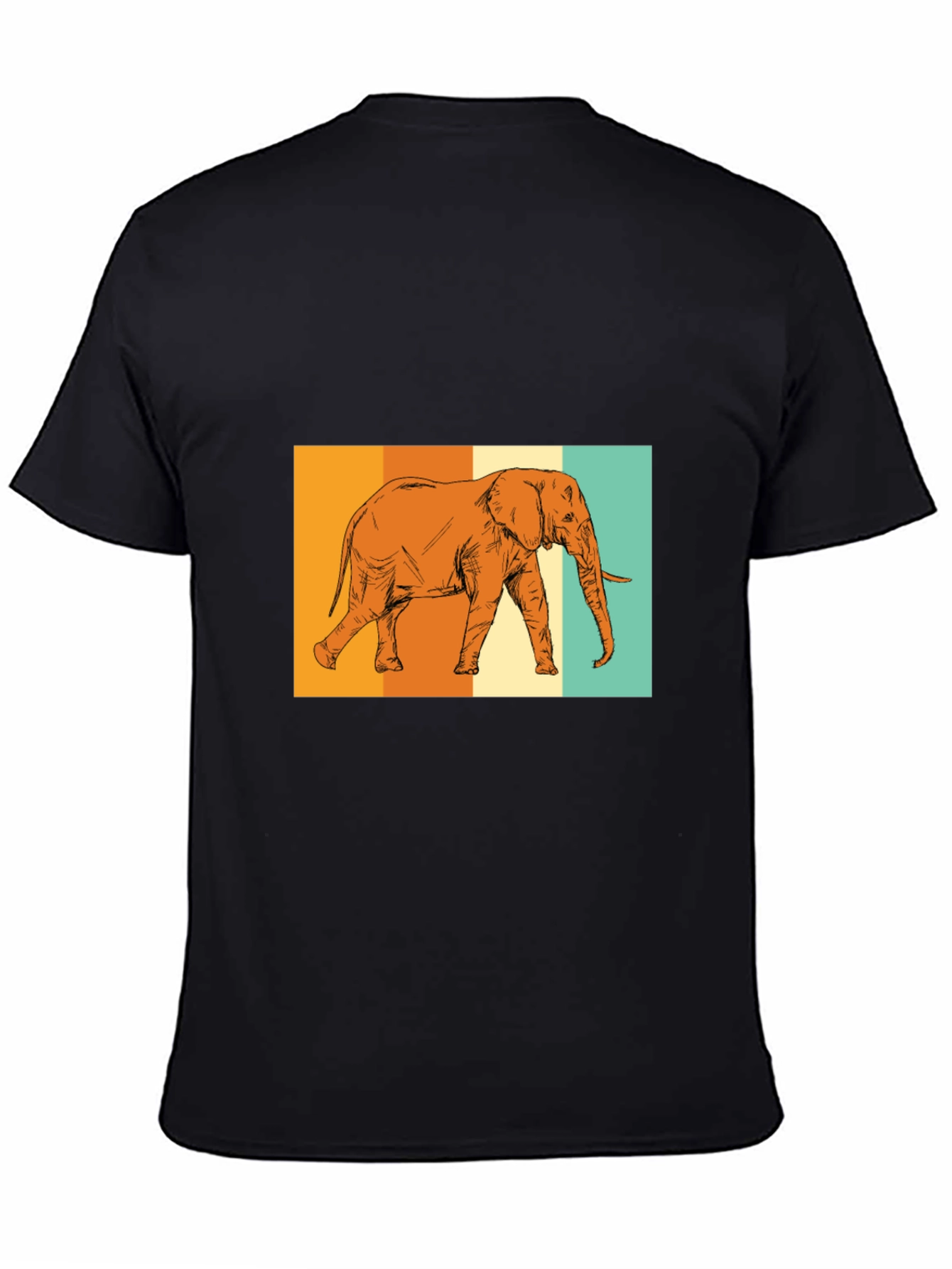 Black Elephant Graphic Tee - Stylish Black T-Shirt view 4