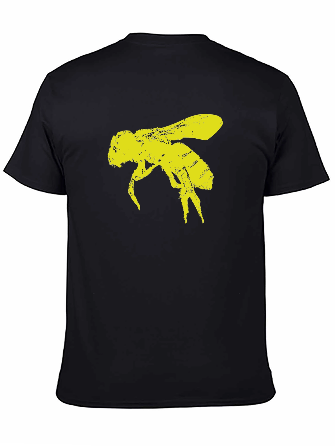 Black Bee Graphic Black T-Shirt - Unisex view 4