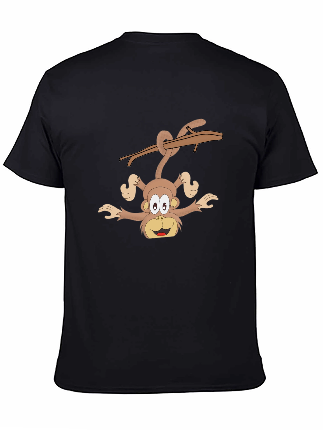 Black Monkey Graphic Black T-Shirt - Fun Cartoon Design view 4